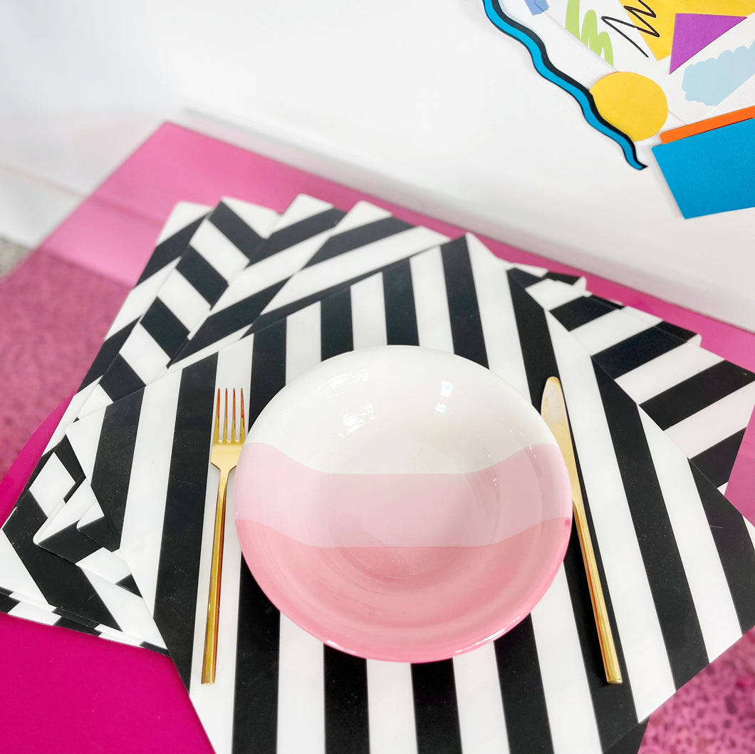 Striped IKEA placemats