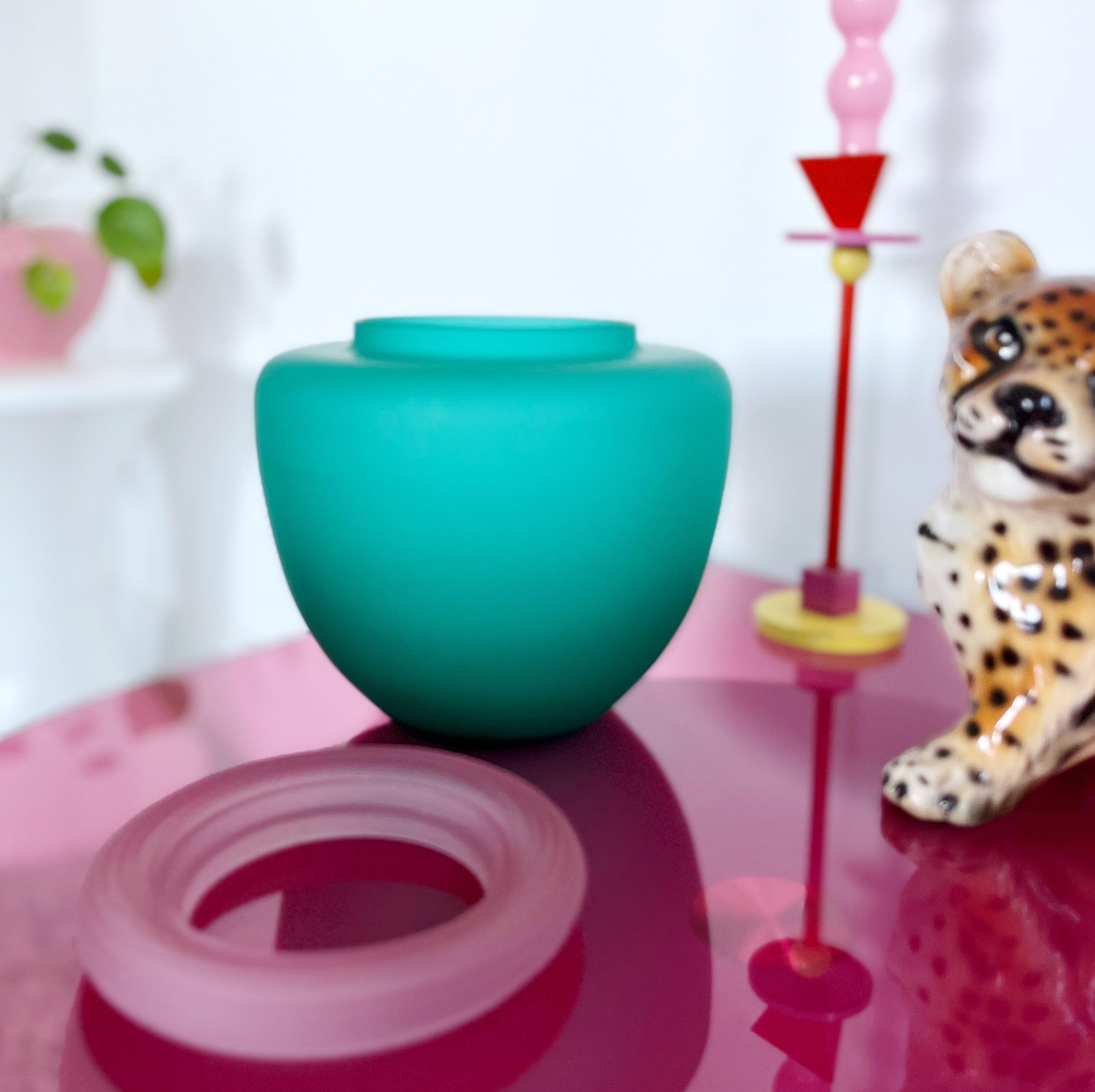 Vase en verre givré 80’s