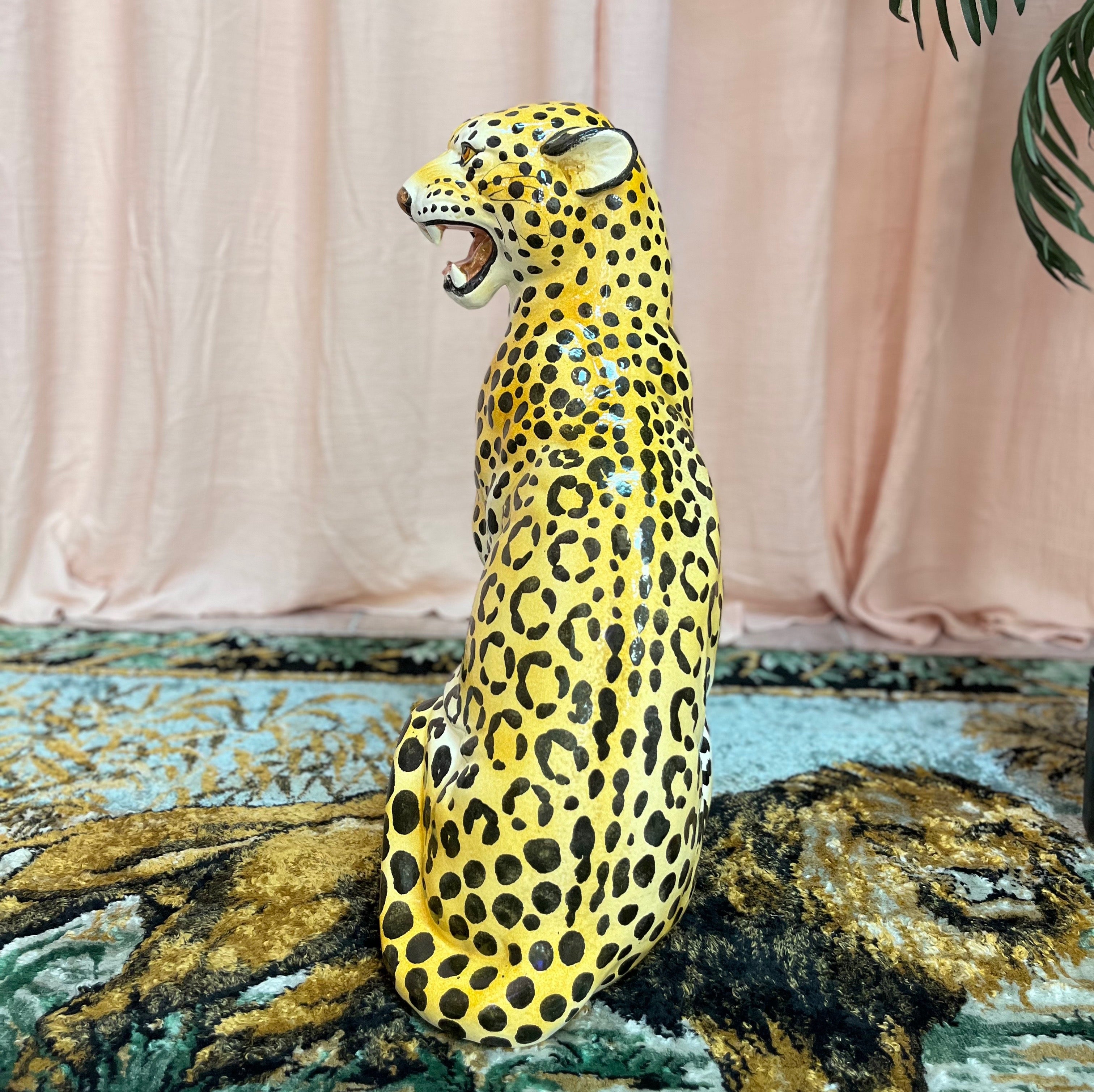 Panthere en ceramique émaillée - Italie - Années 80