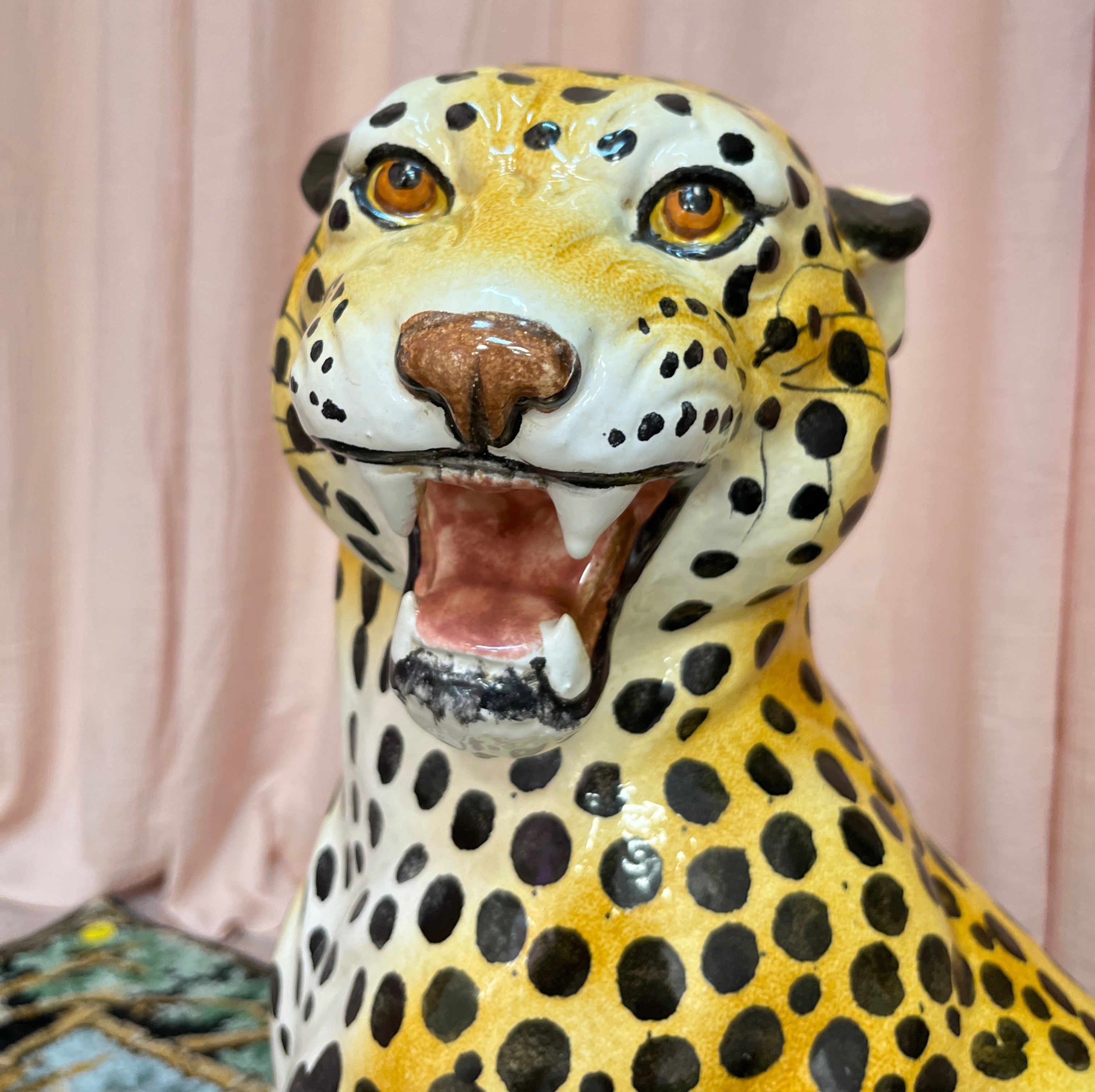 Panthere en ceramique émaillée - Italie - Années 80