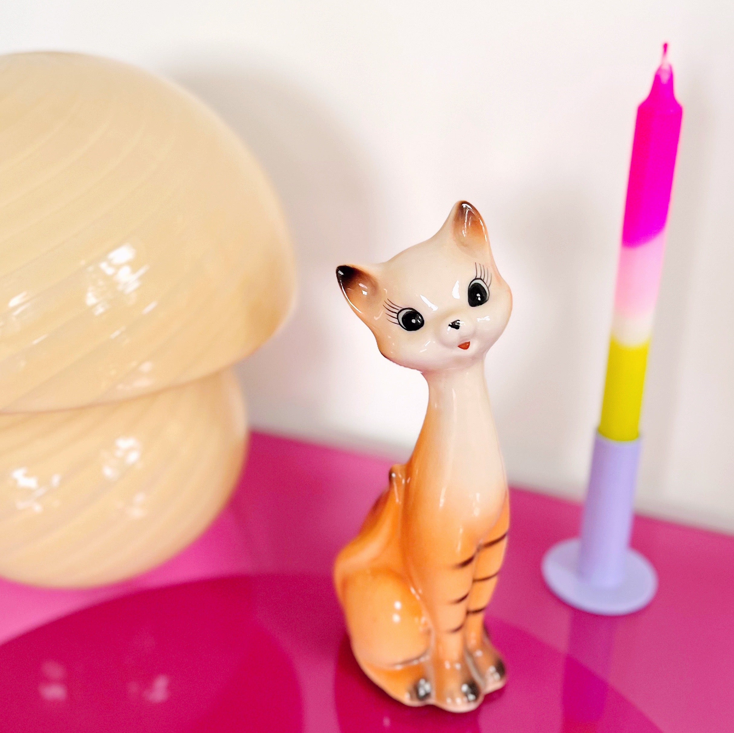 Chat en céramique 70’s