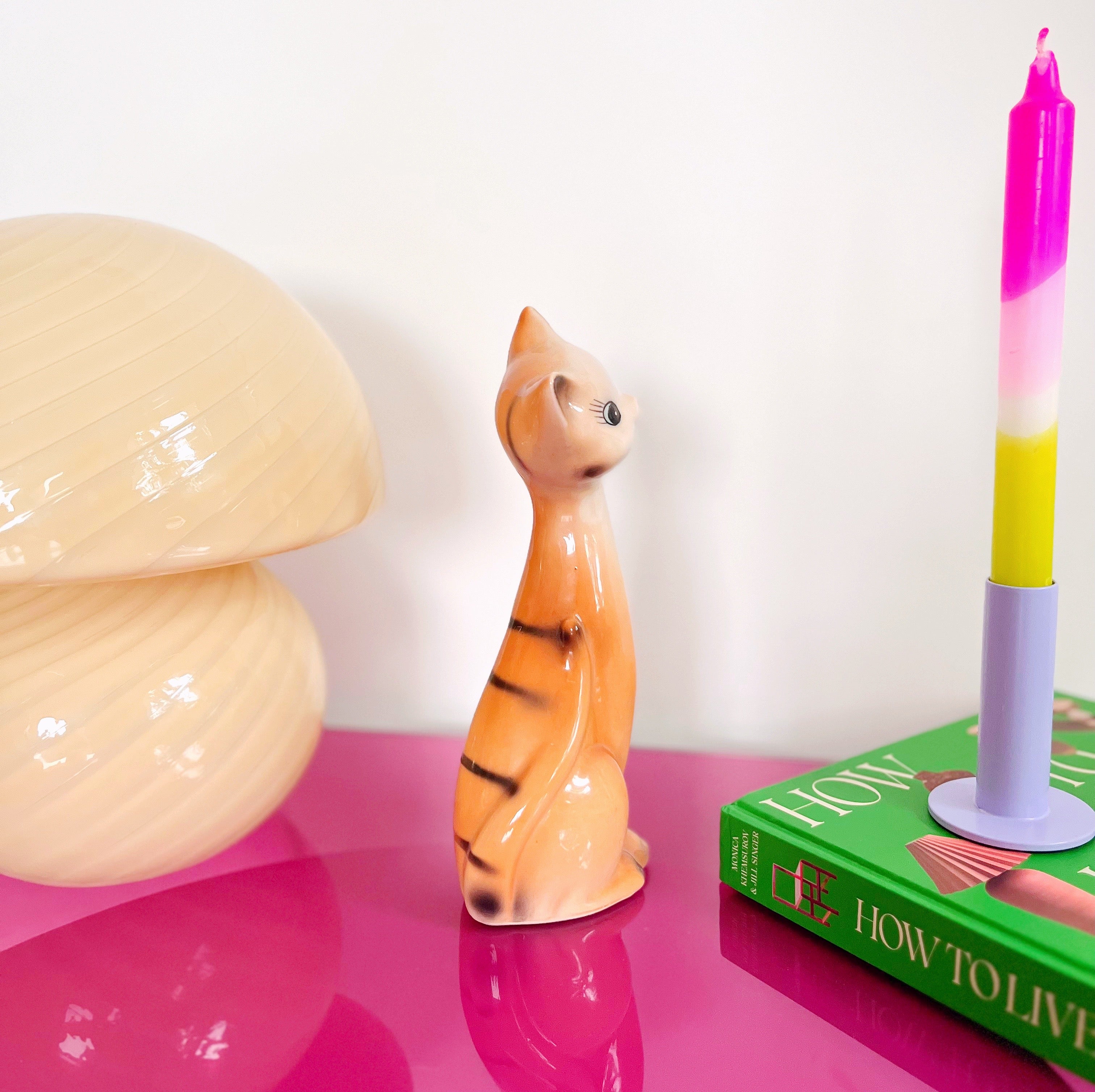 Chat en céramique 70’s