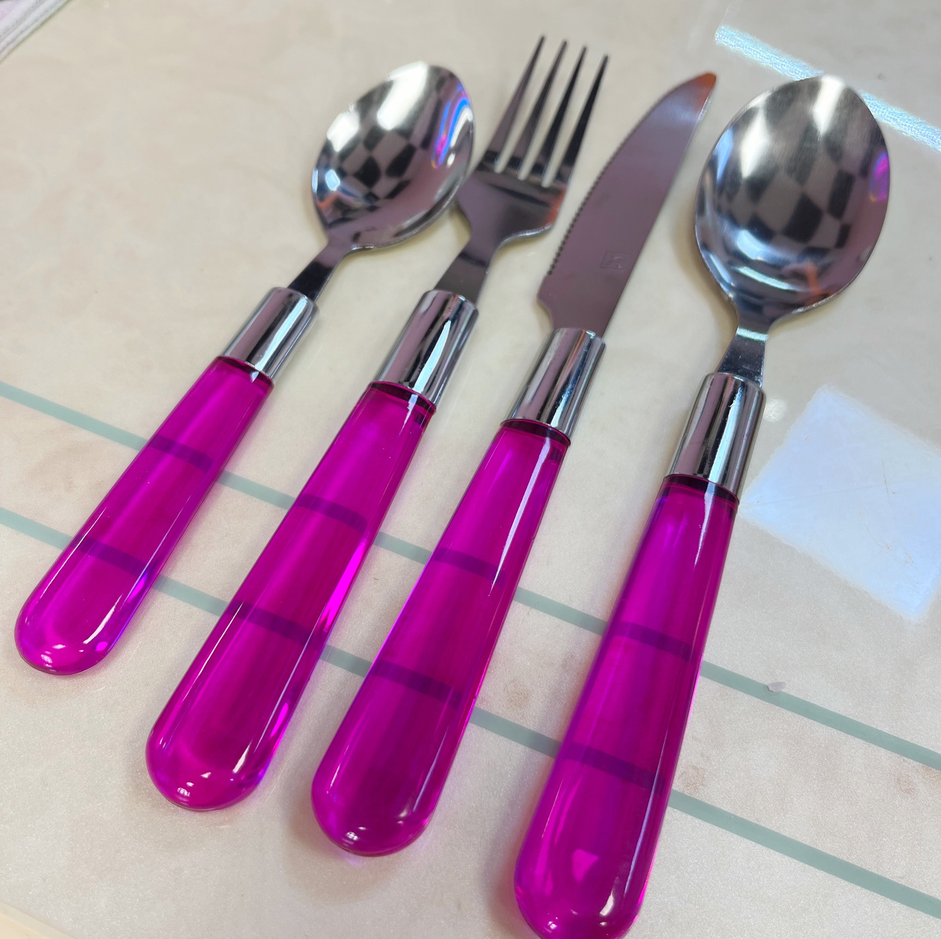 Set de couverts plexi vintage