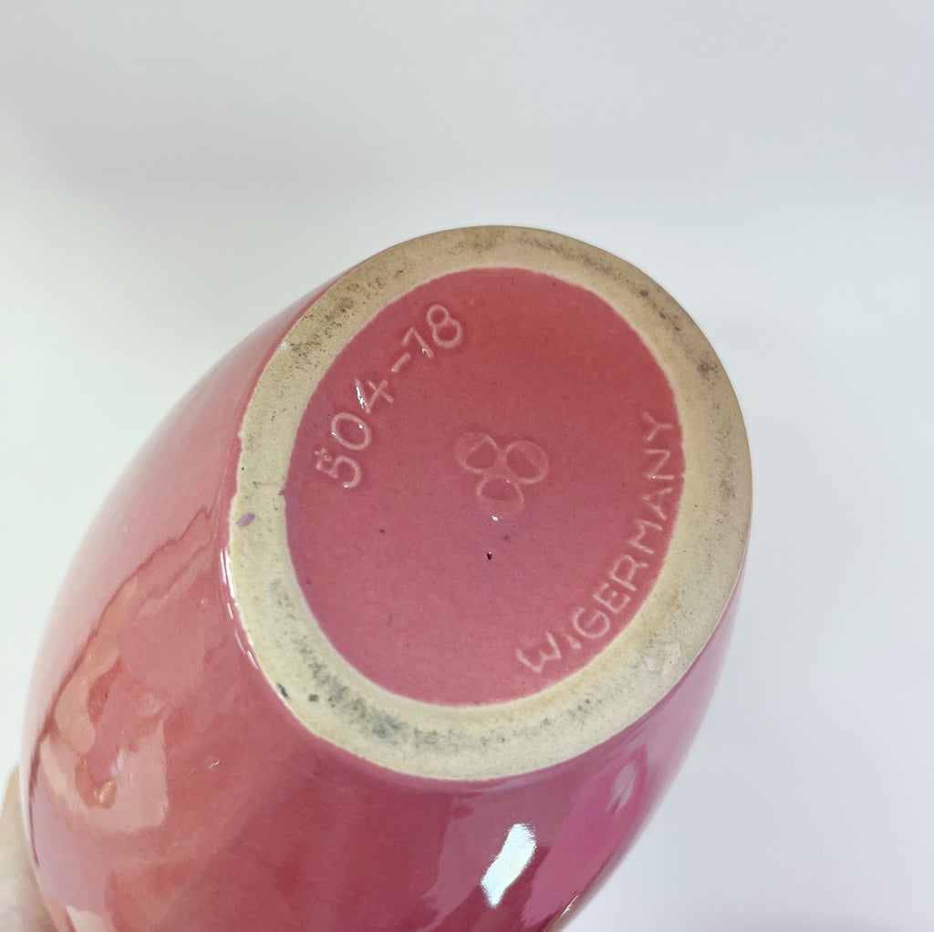 Vase rose 80s West Germany
