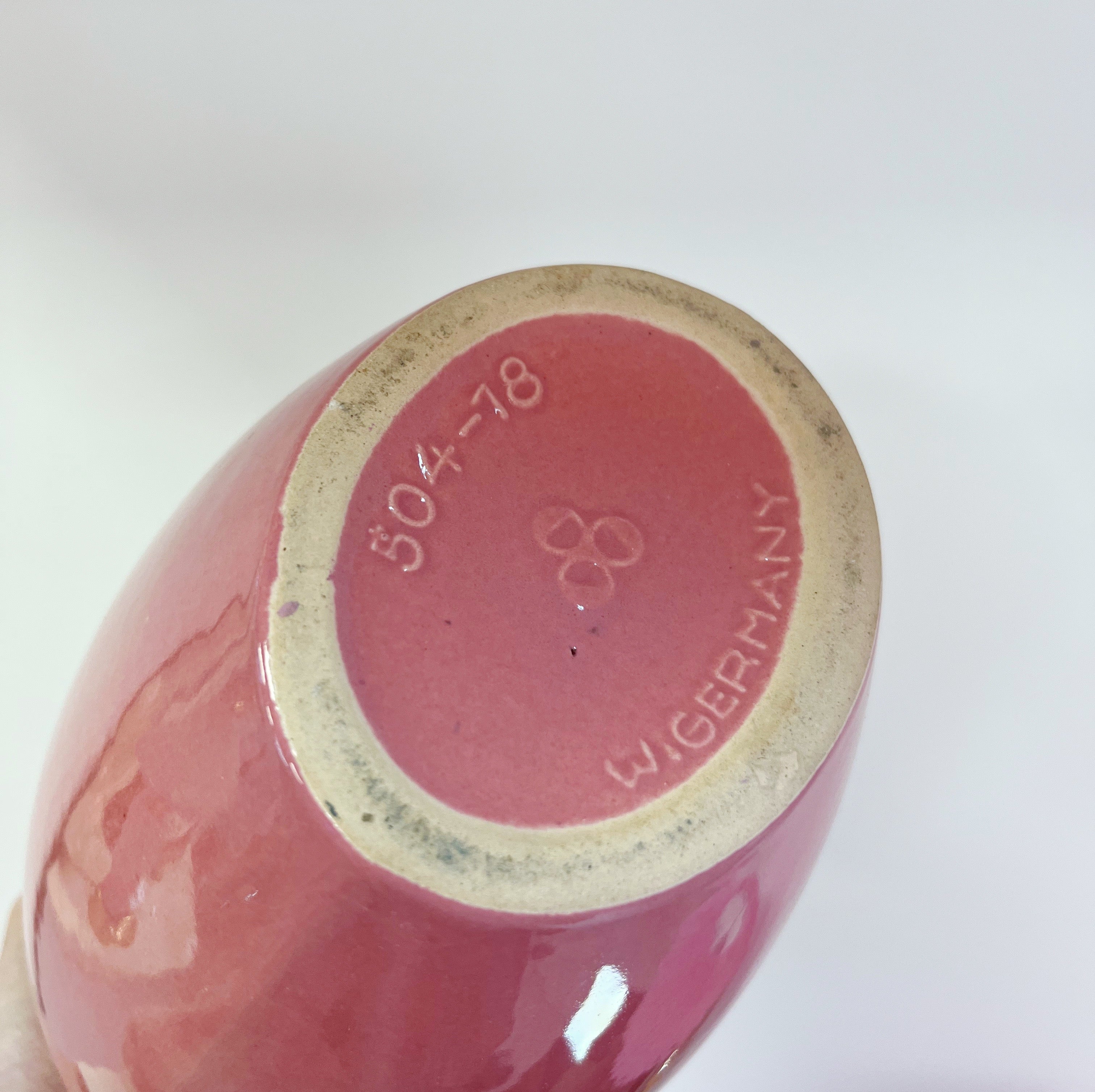 Vase rose 80s West Germany