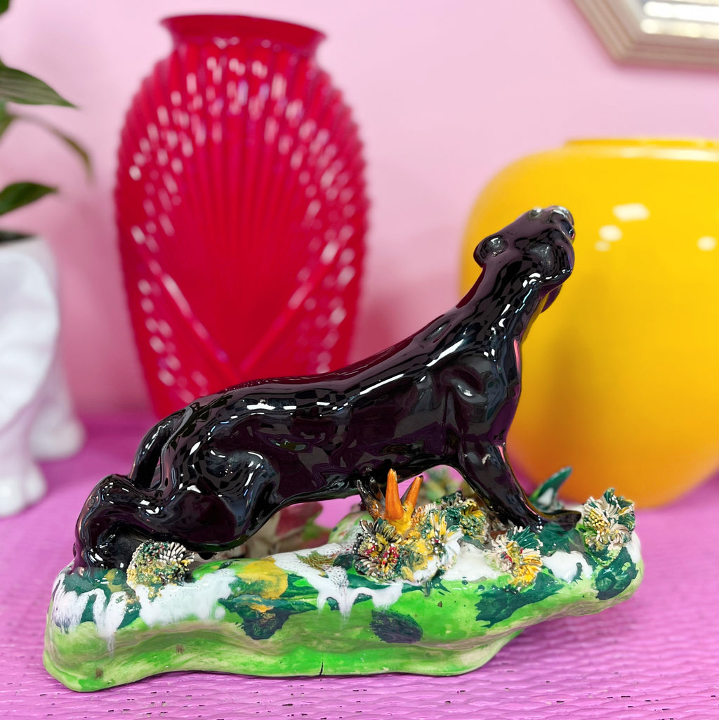 Panthère noire 60s signée Vallauris