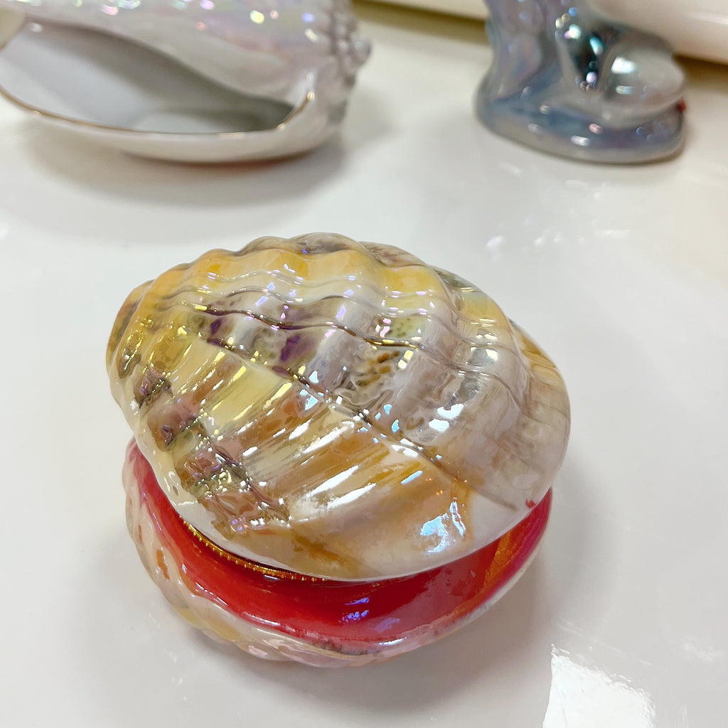 Coffret à bijoux coquillage irisé