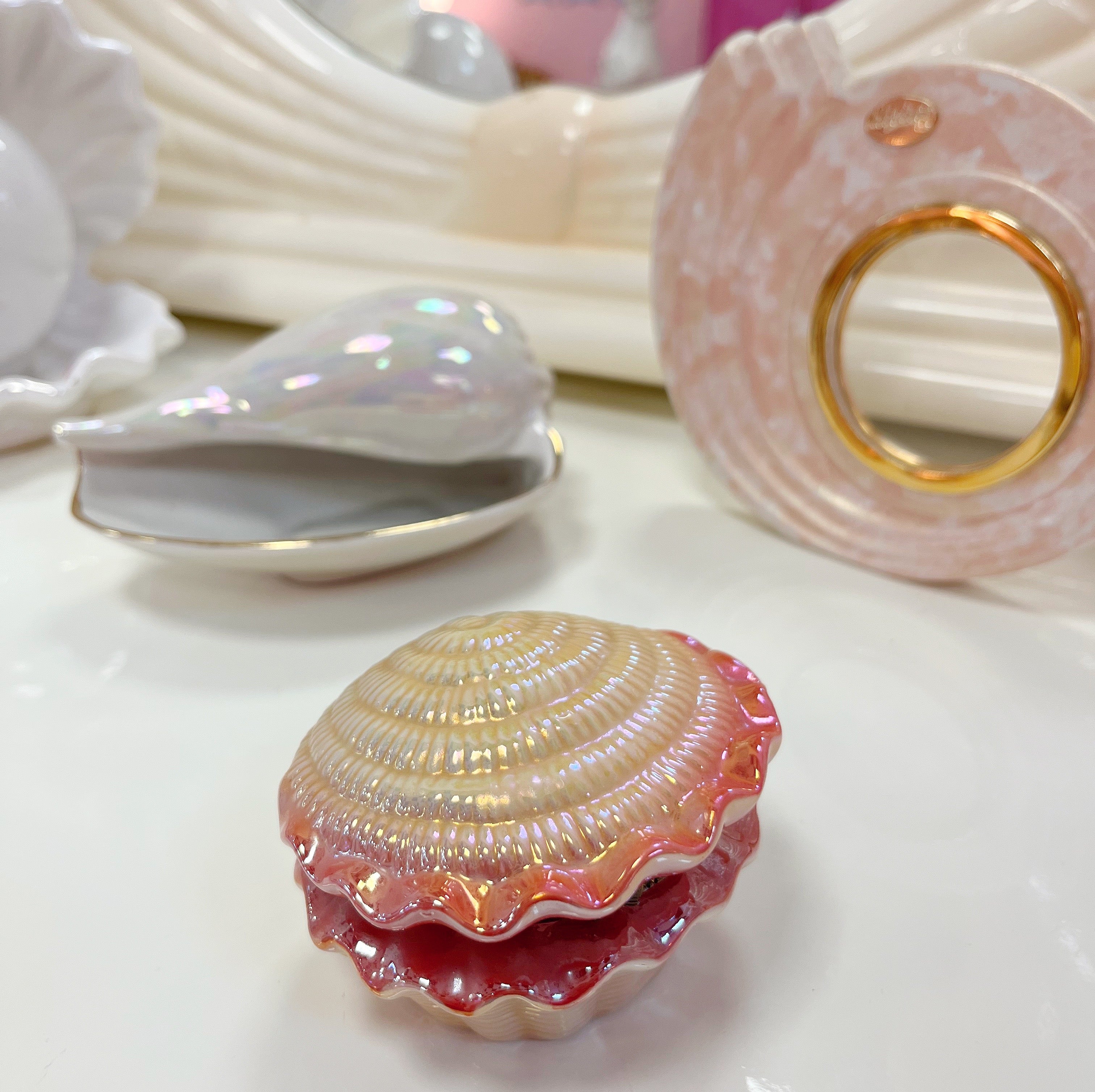 Coffret à bijoux coquillage vintage