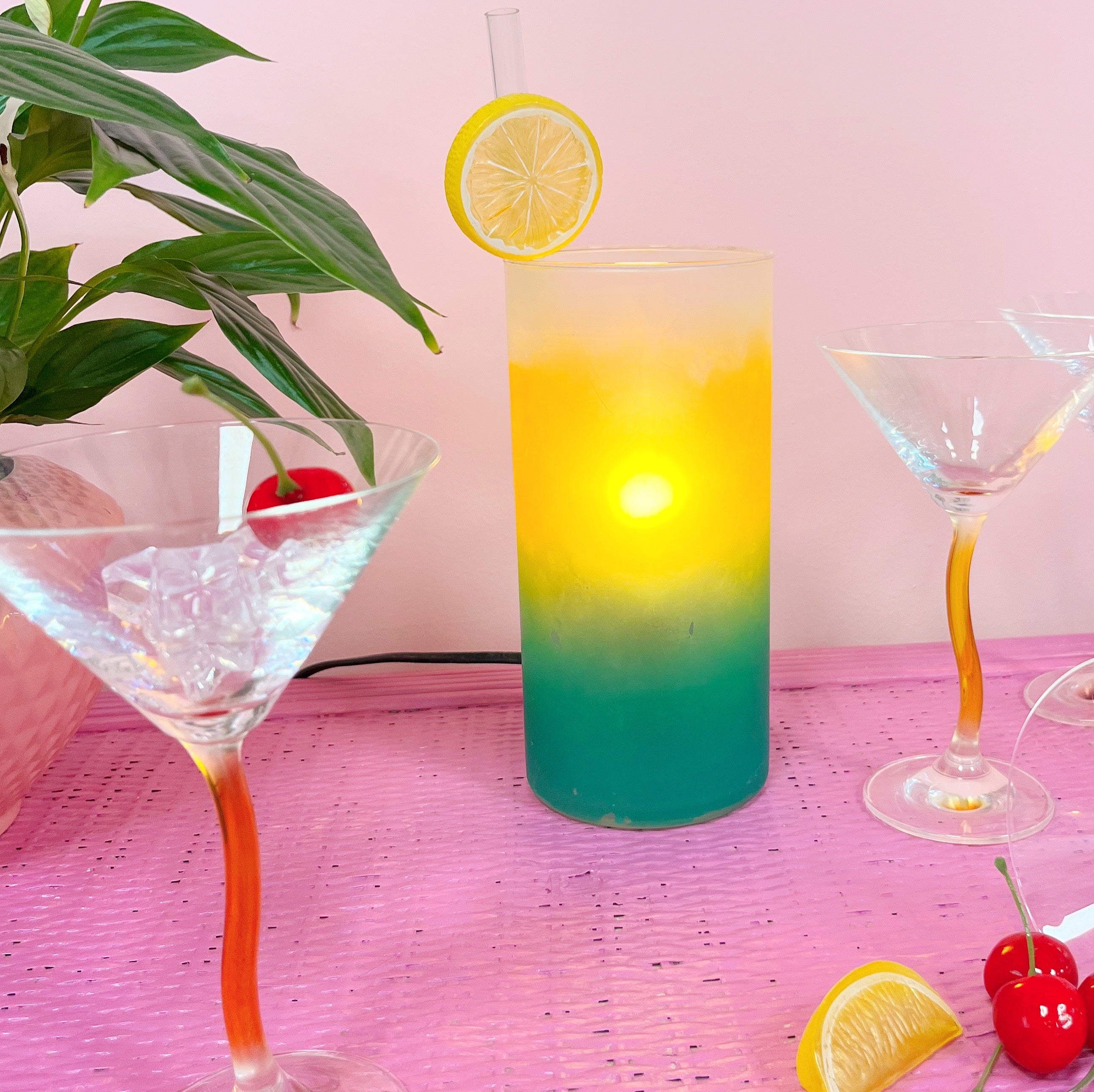 Lampe cocktail Gin Fizz vintage 80’s