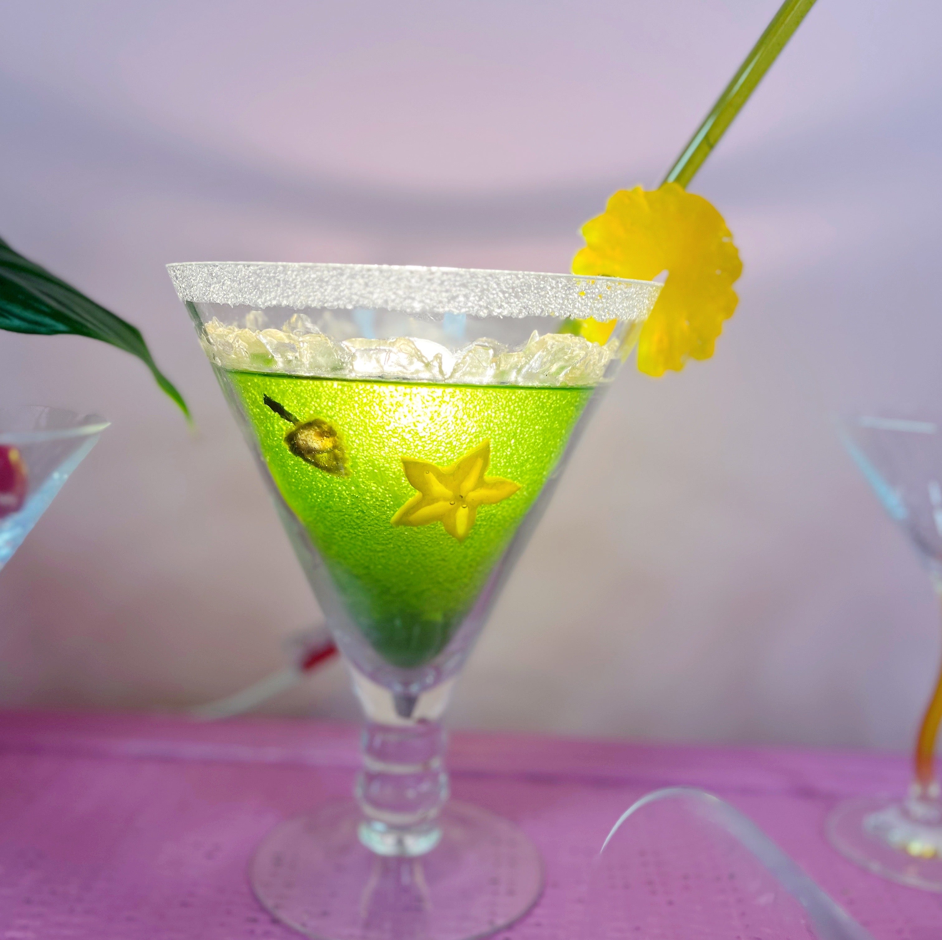 Lampe verre-cocktail 90s neuve