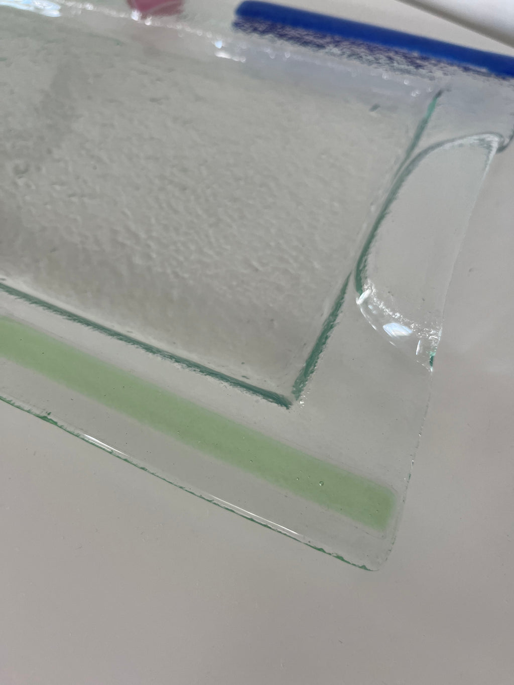 Plateau vintage italien en verre de Murano par Albatros, années 70