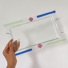 Charger l&#39;image dans la galerie, Plateau vintage italien en verre de Murano par Albatros, années 70
