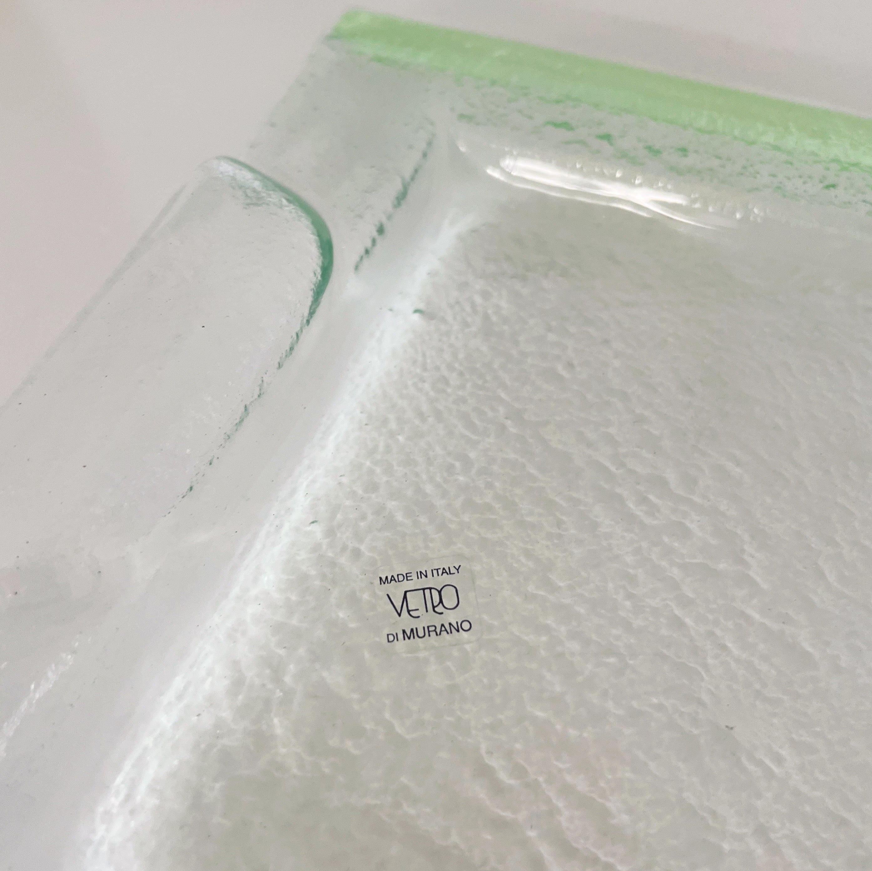 Plateau vintage italien en verre de Murano par Albatros, années 70