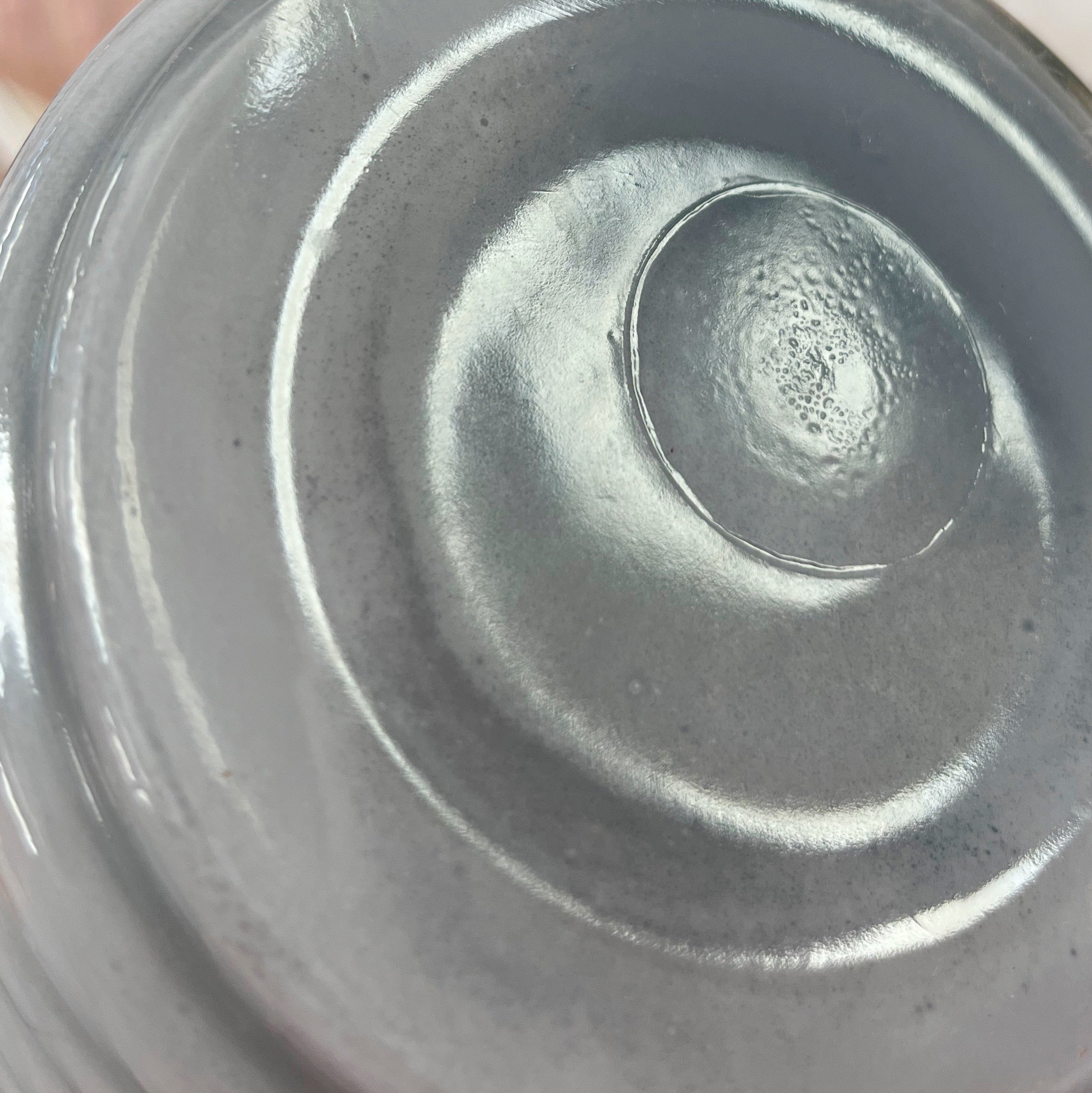 Grand vase Anchor Hocking annees 80 gris