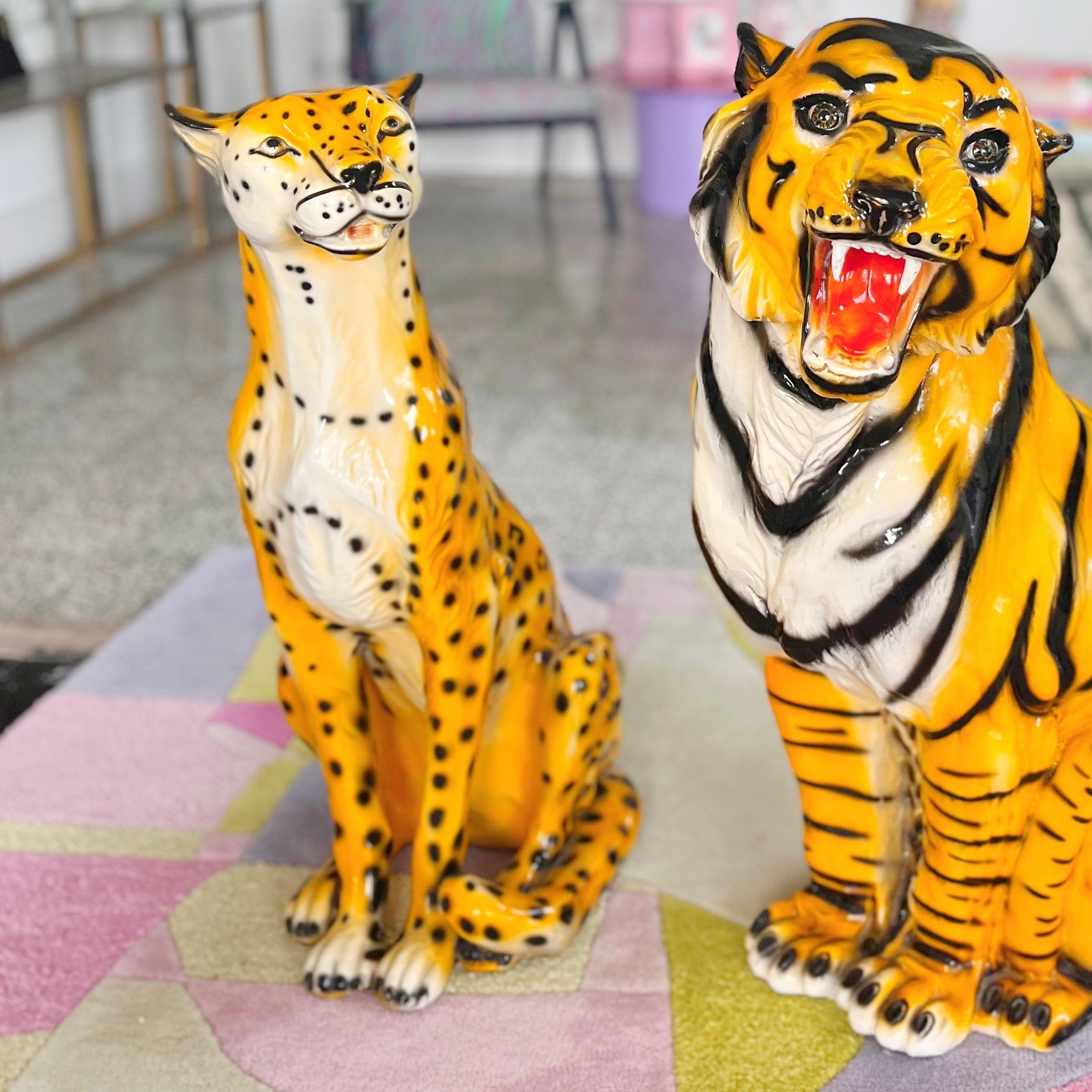 Grande panthère style guepard, vintage années 70