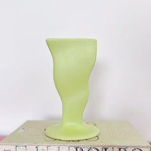 Load image into Gallery viewer, Almond green vintage wavy vase
