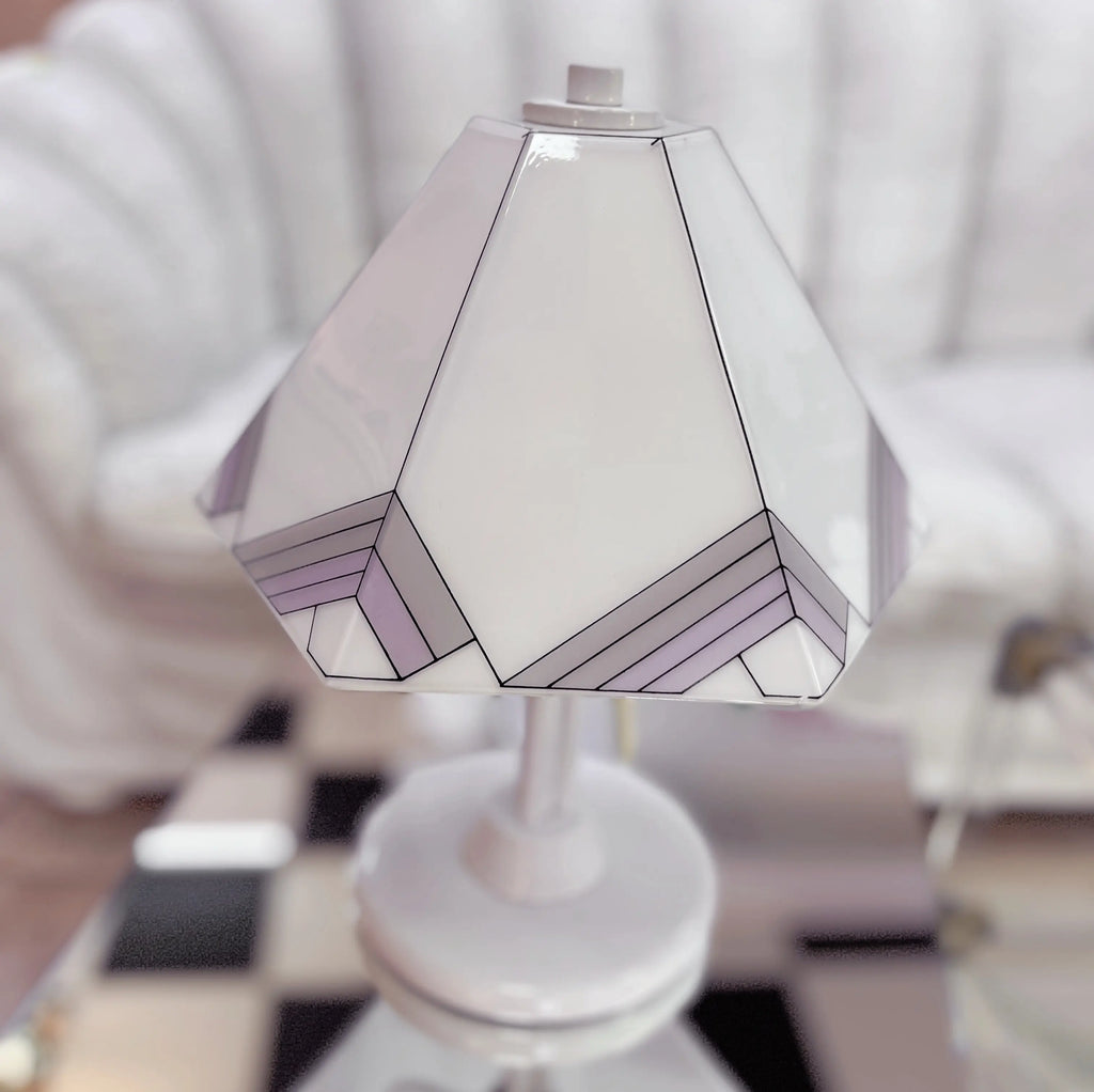 Lampe de table vintage, esthétique Memphis pastel, Club Barbara
