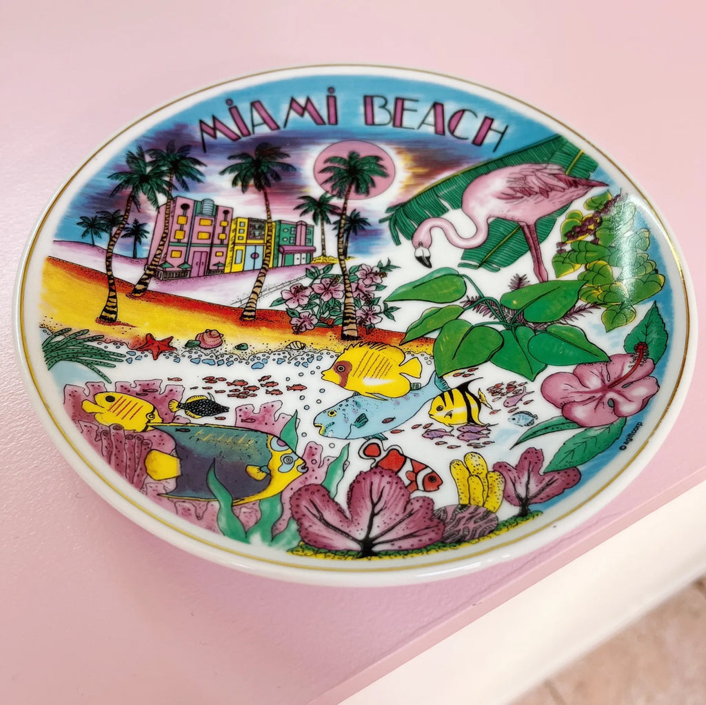 Assiette 80s collection Miami Beach - Club Barbara
