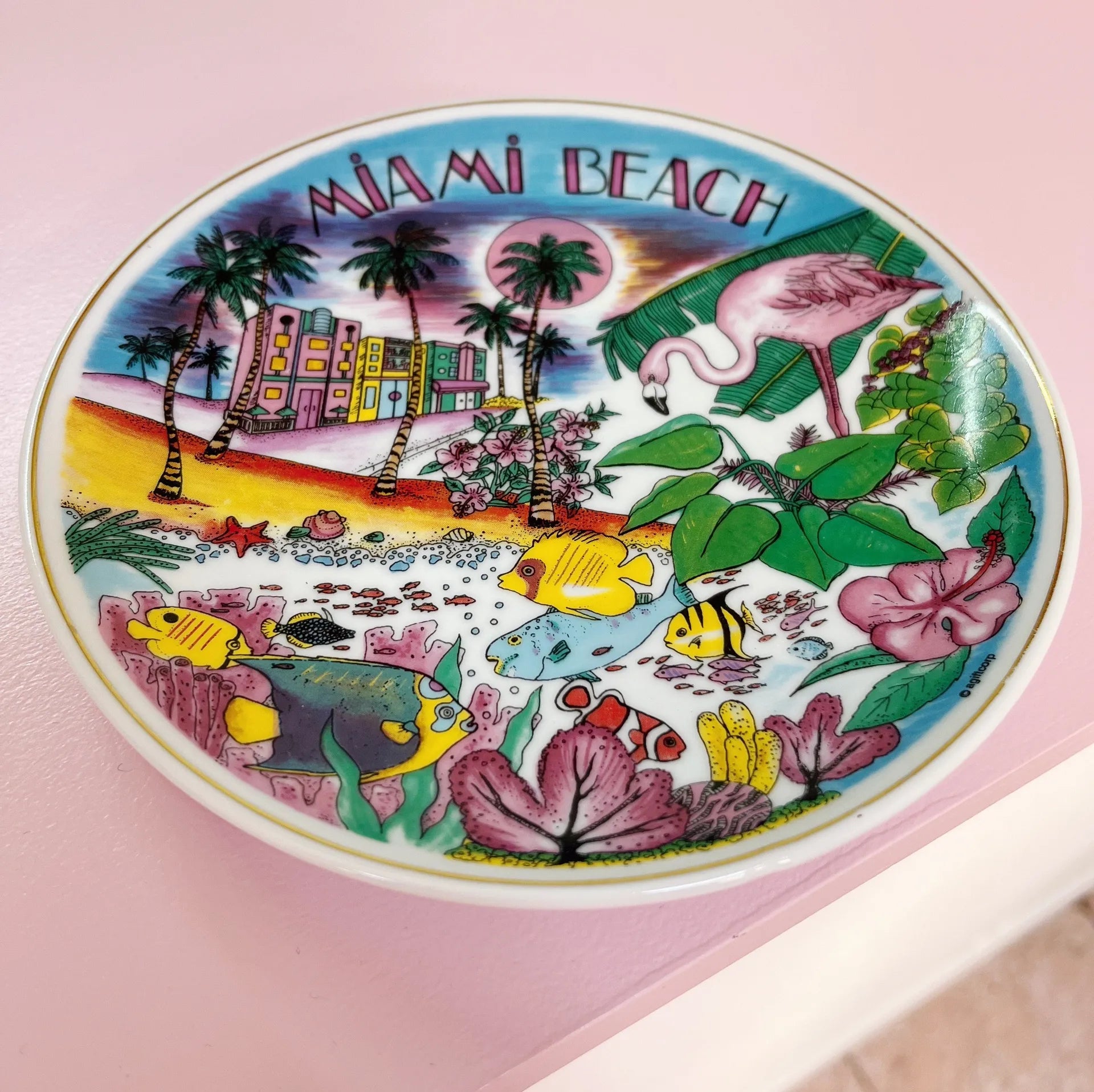 Assiette 80s collection Miami Beach - Club Barbara
