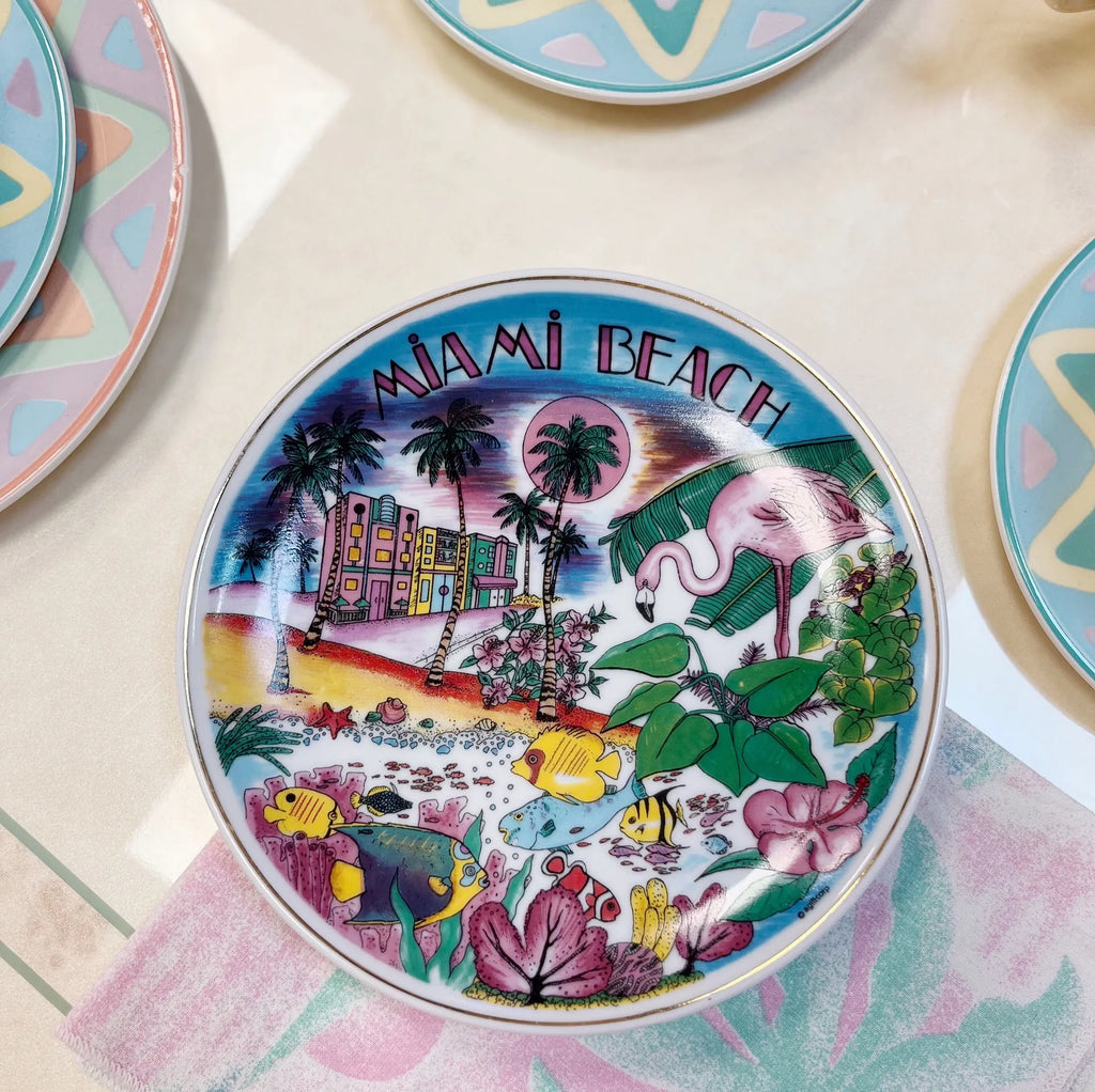 Assiette 80s collection Miami Beach - Club Barbara