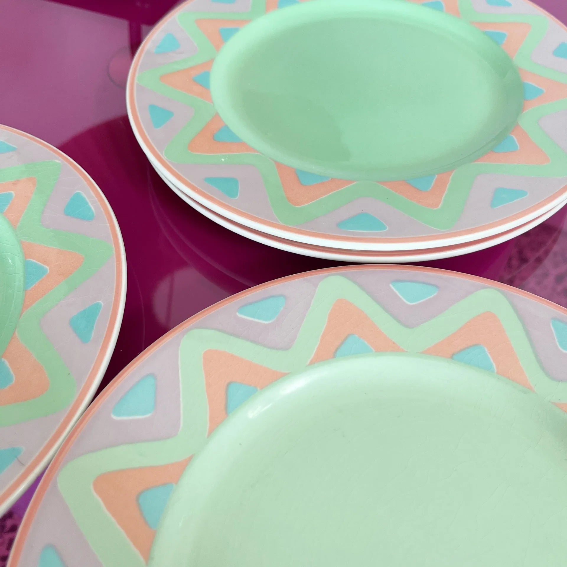 Assiettes collection "Arizona" vintage maison Pagnossin made in Italy - Club Barbara