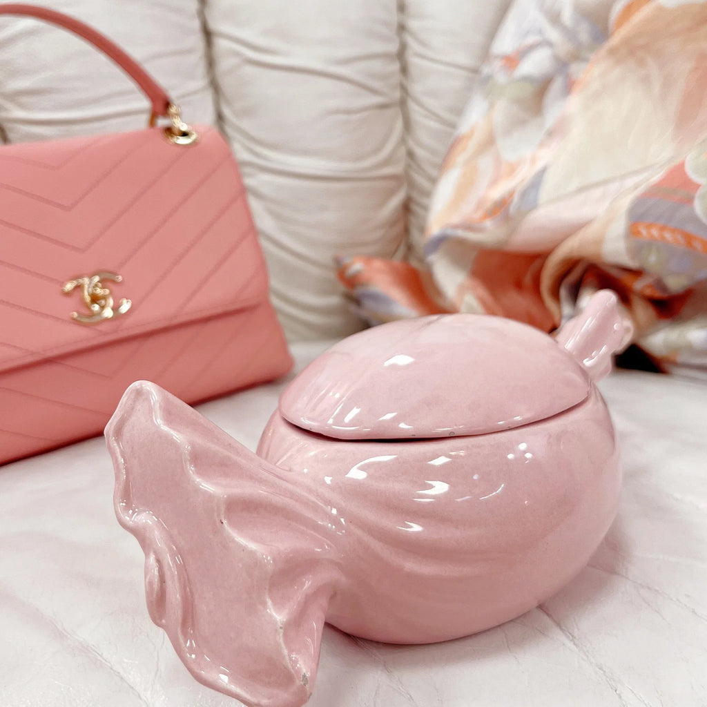 Boîte à Bijoux en Céramique, Bonbon Rose, Années 70 - Club Barbara