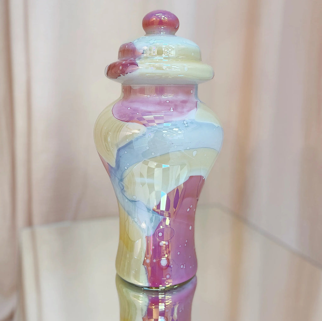 Bonbonnière verre soufflé Italie années 70-80 Club Barbara
