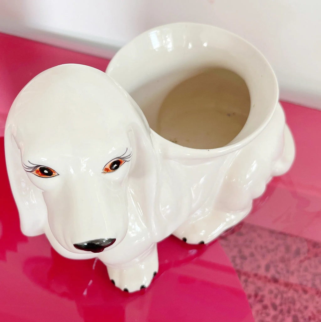 Cache-pot basset vintage - Club Barbara