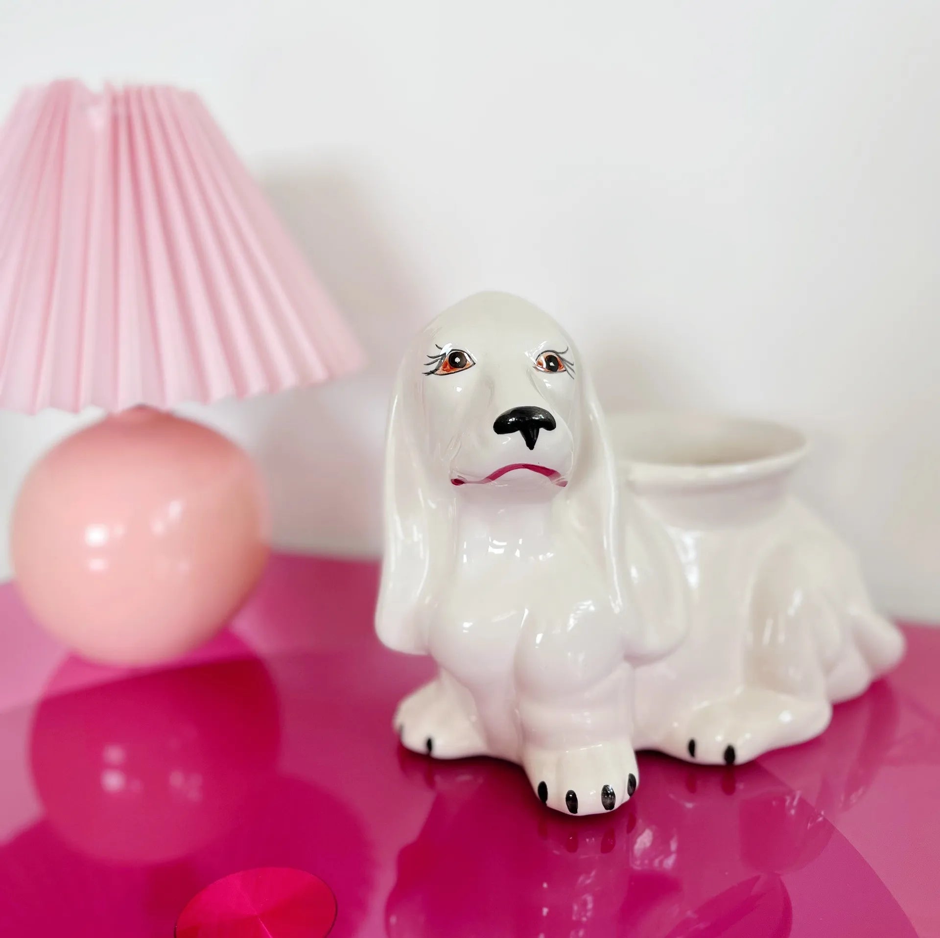 Cache-pot basset vintage - Club Barbara