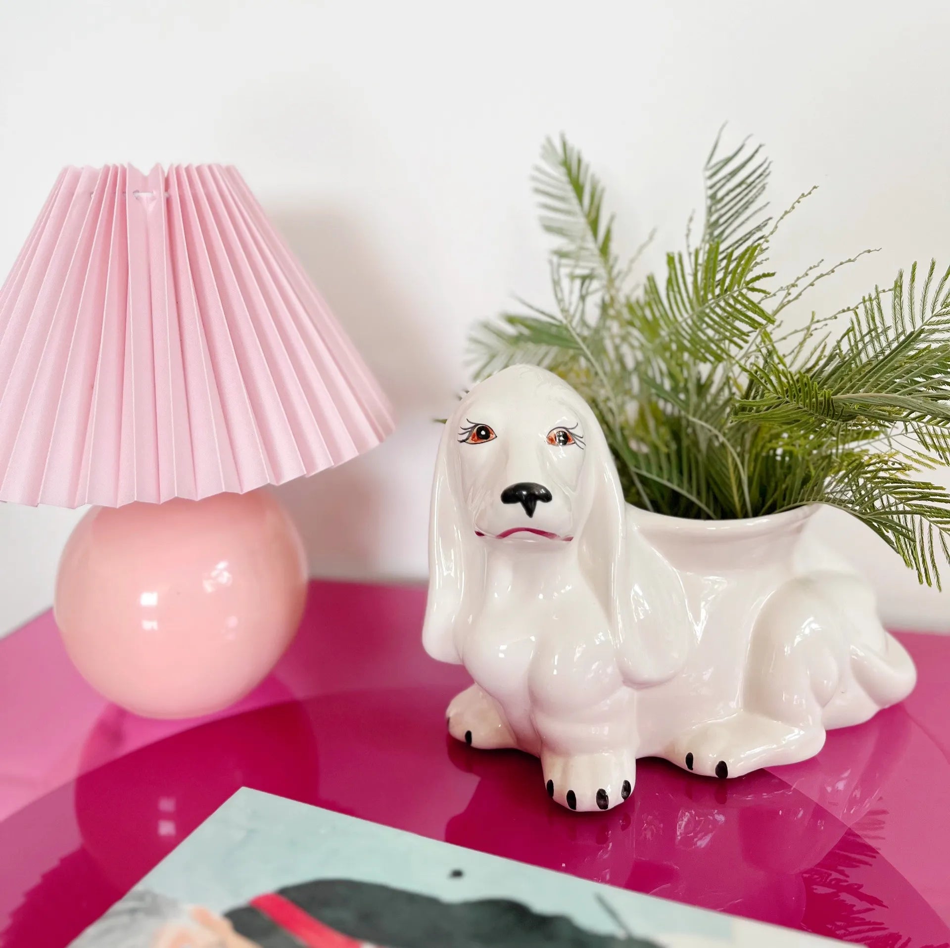 Cache-pot basset vintage - Club Barbara