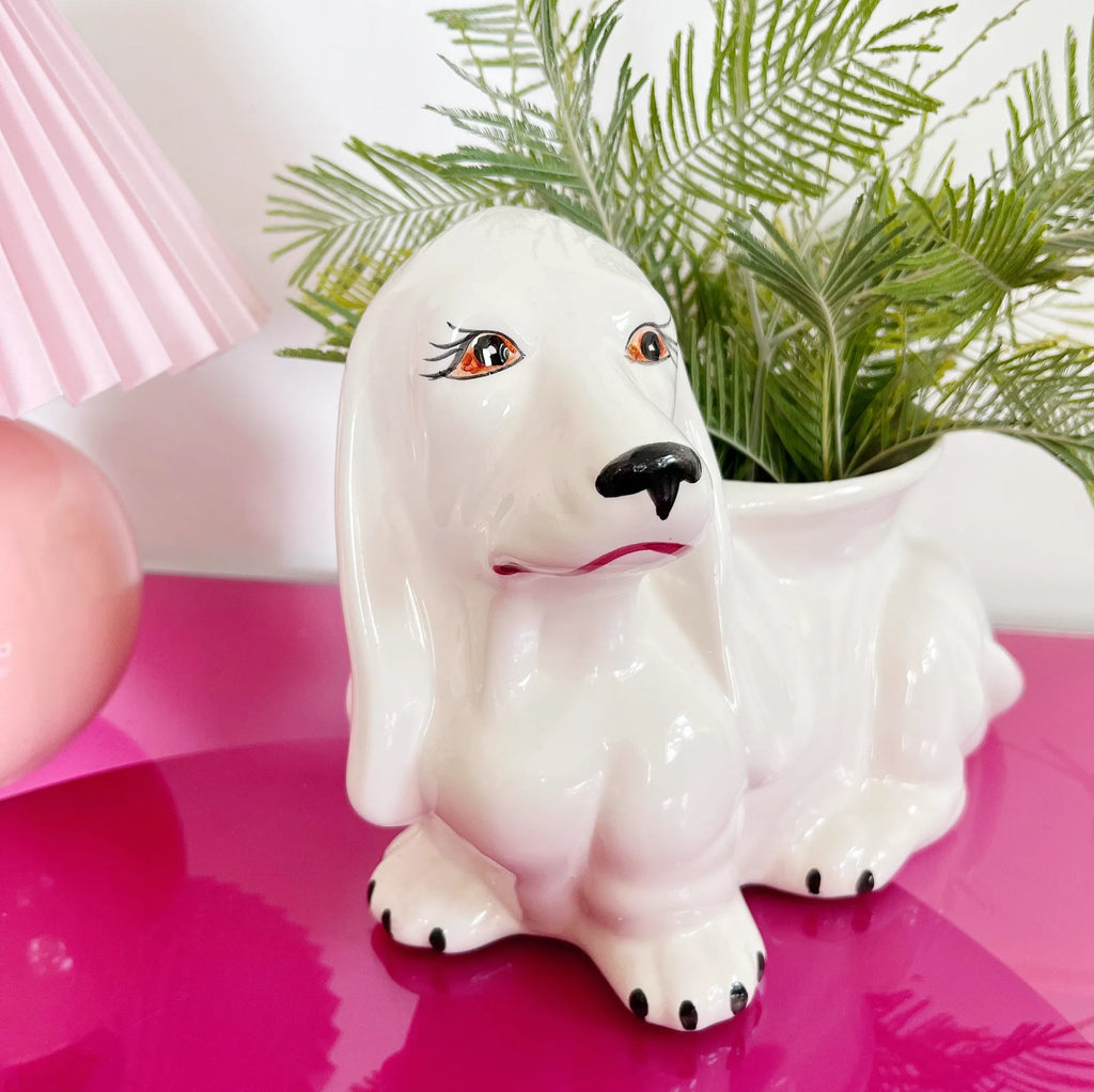 Cache-pot basset vintage - Club Barbara