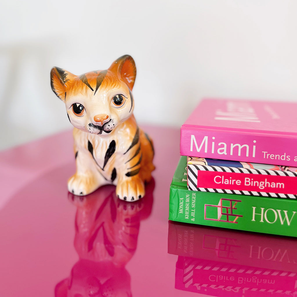 Vase tigre céramique vintage