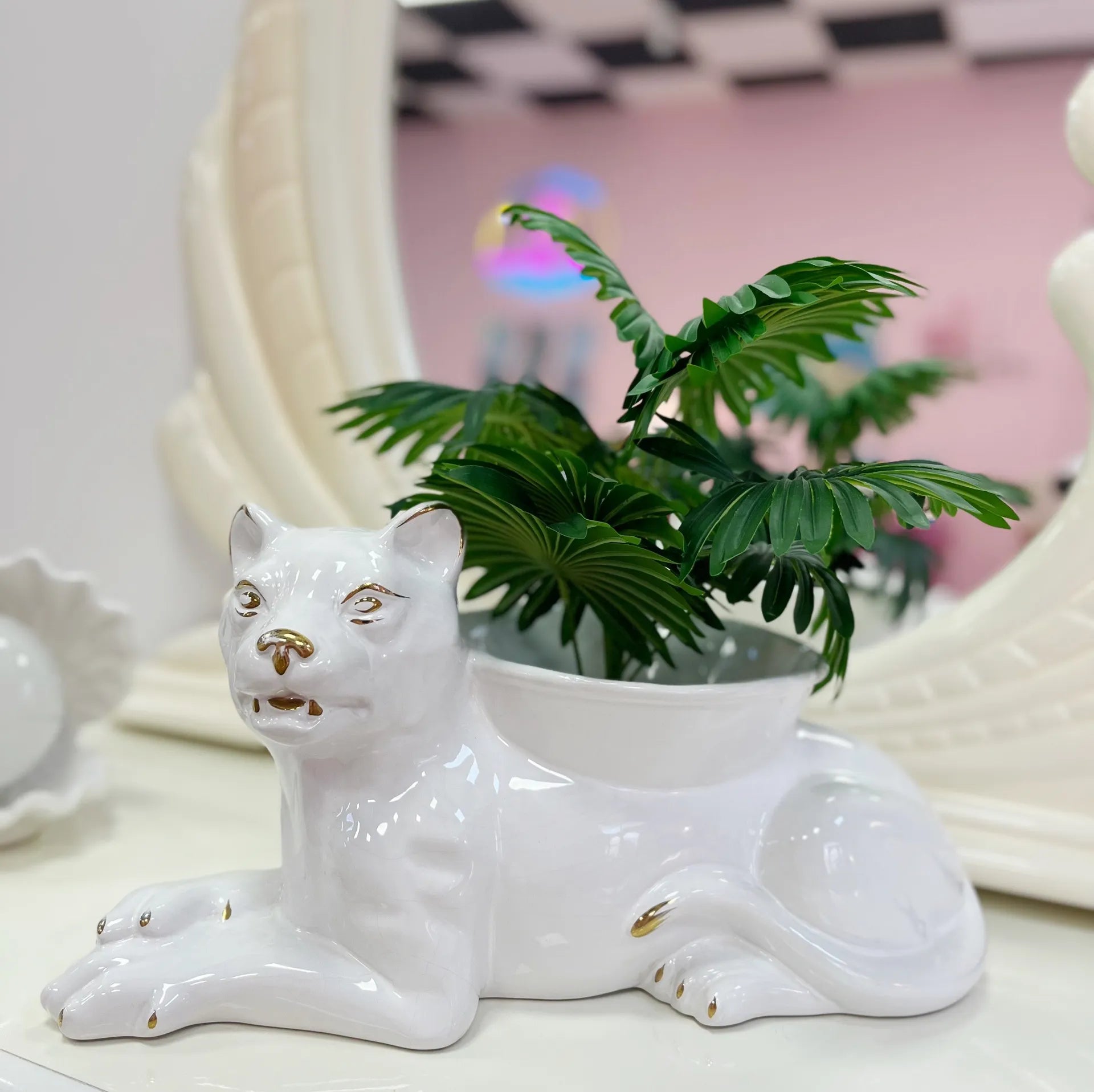 Cache-pot chat vintage Italy 70s - Club Barbara