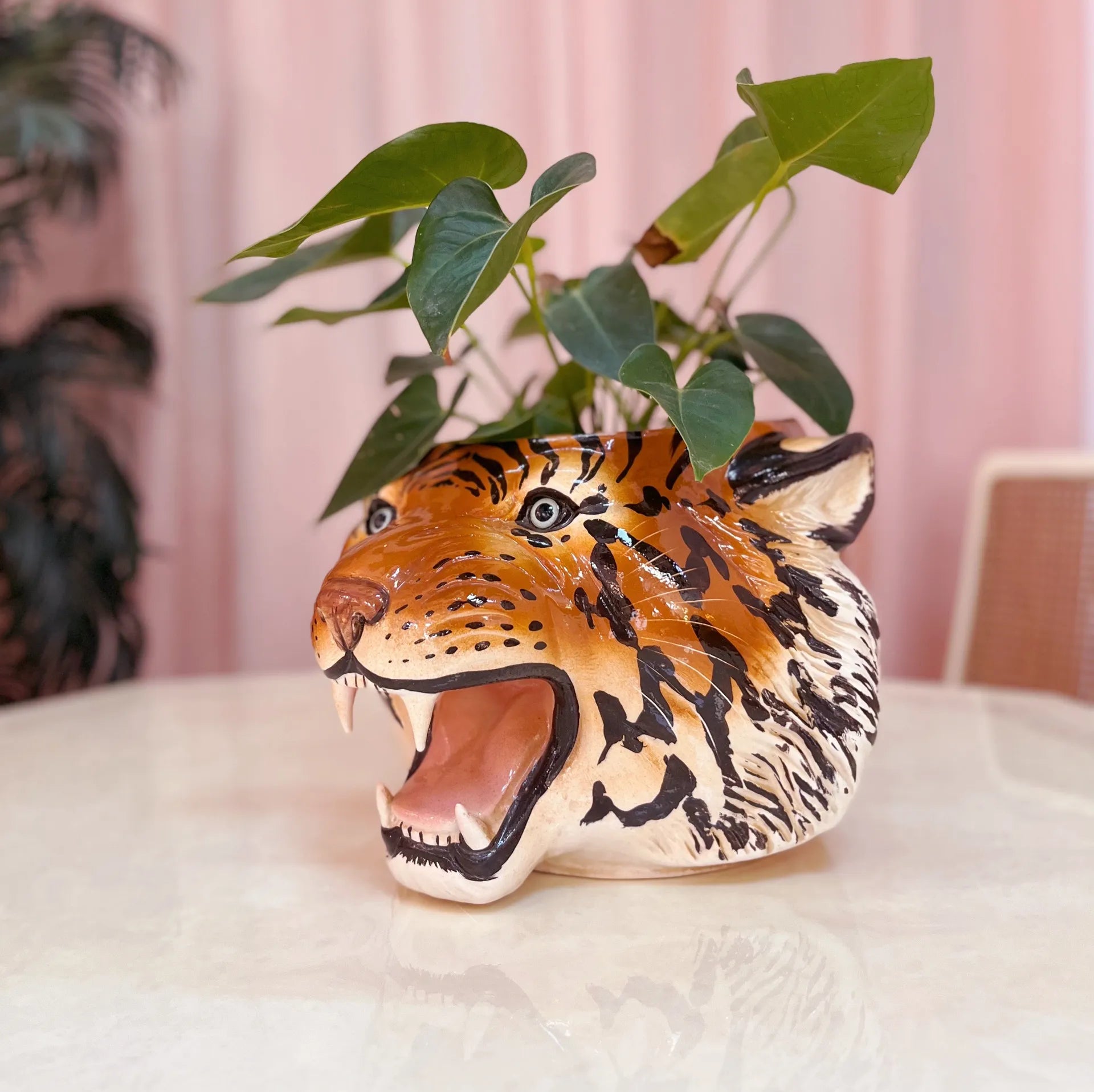 Cache-pot Tigre en Céramique Émaillée, Italie, années 80 - Club Barbara