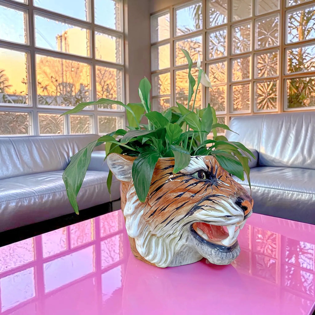 Cache-pot tigre vintage, céramique italienne signée Made in Italy, années 70-80 - Club Barbara
