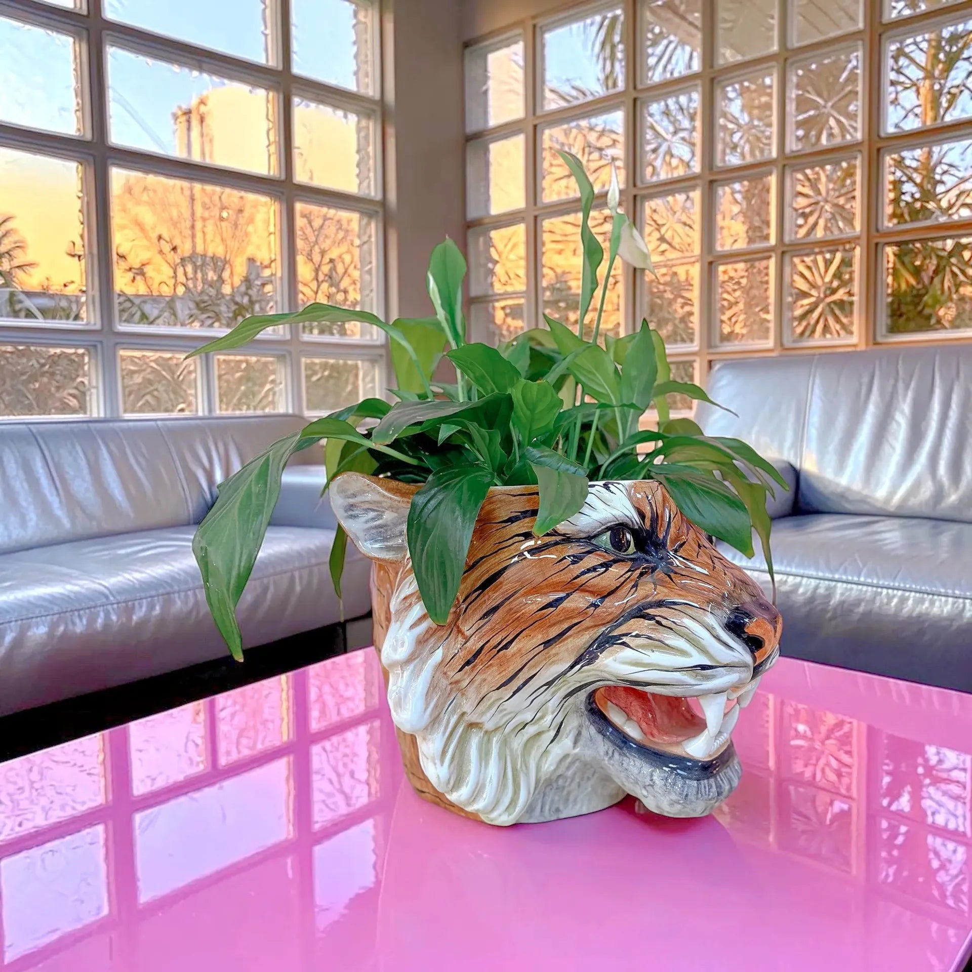 Cache-pot tigre vintage, céramique italienne signée Made in Italy, années 70-80 - Club Barbara