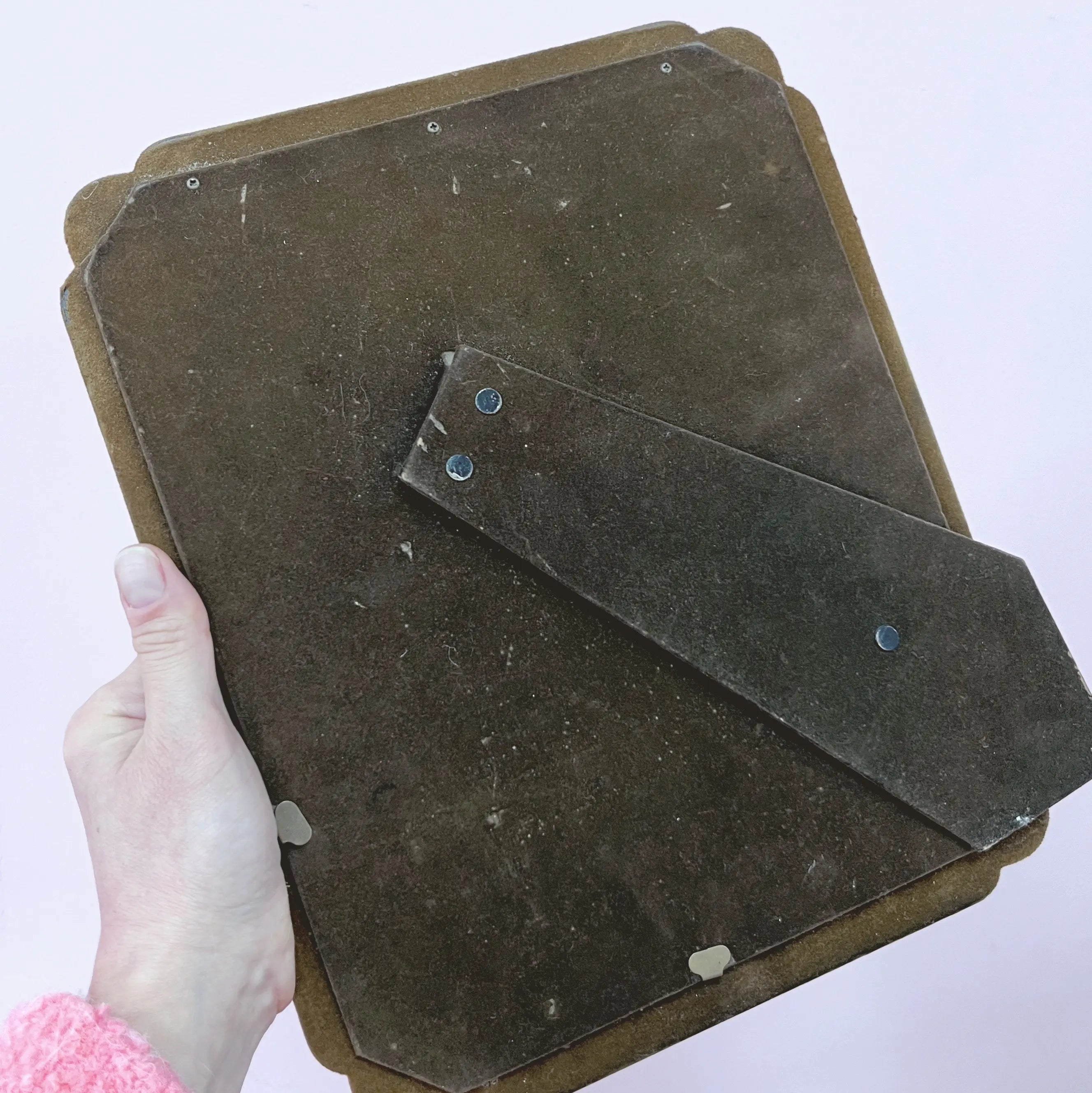 Dos en feutrine cadre photo vintage Mascagni Made in Italy Club Barbara
