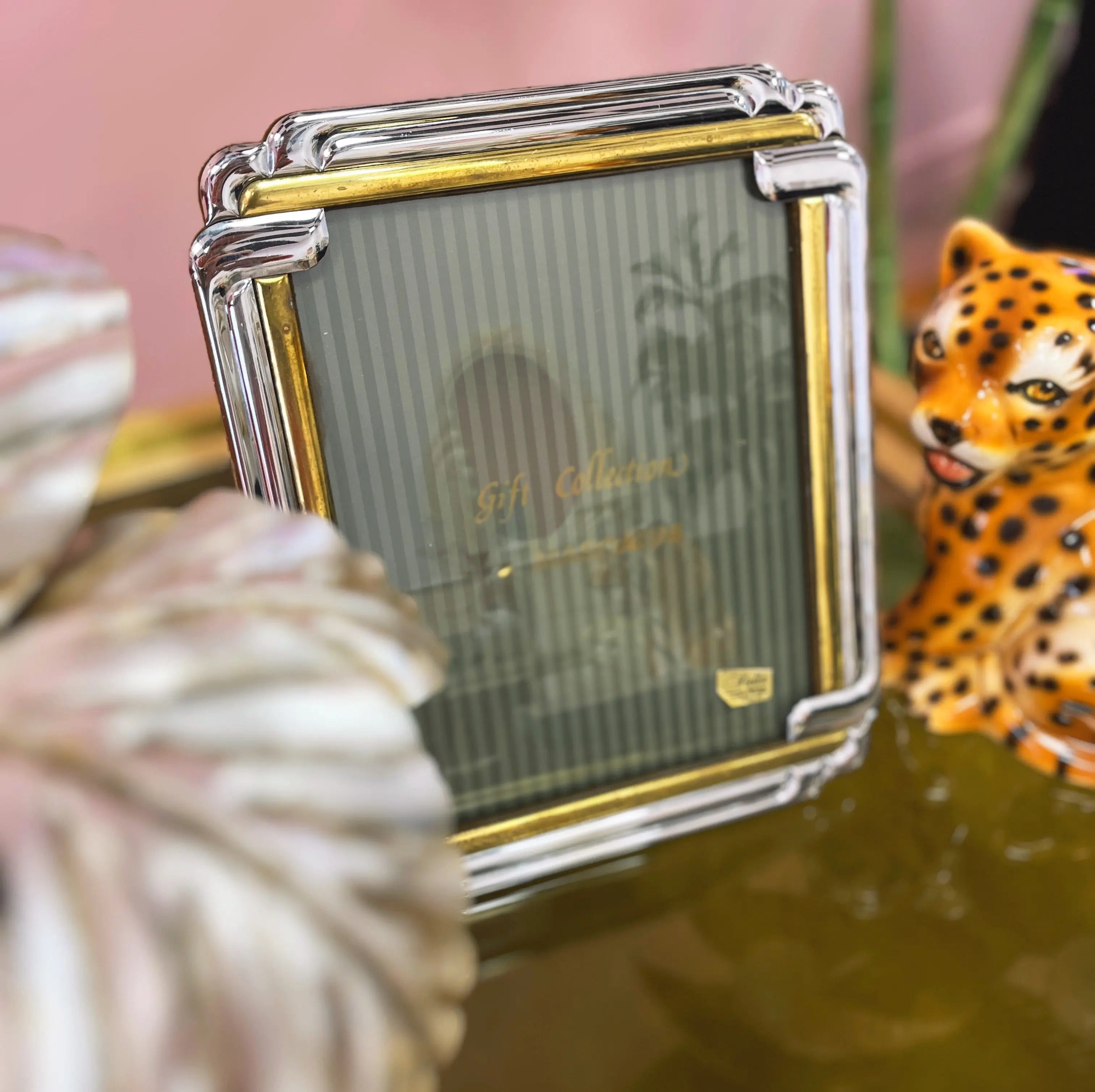 Cadre photo Mascagni Gift Collection métal bicolore doré argent Club Barbara
