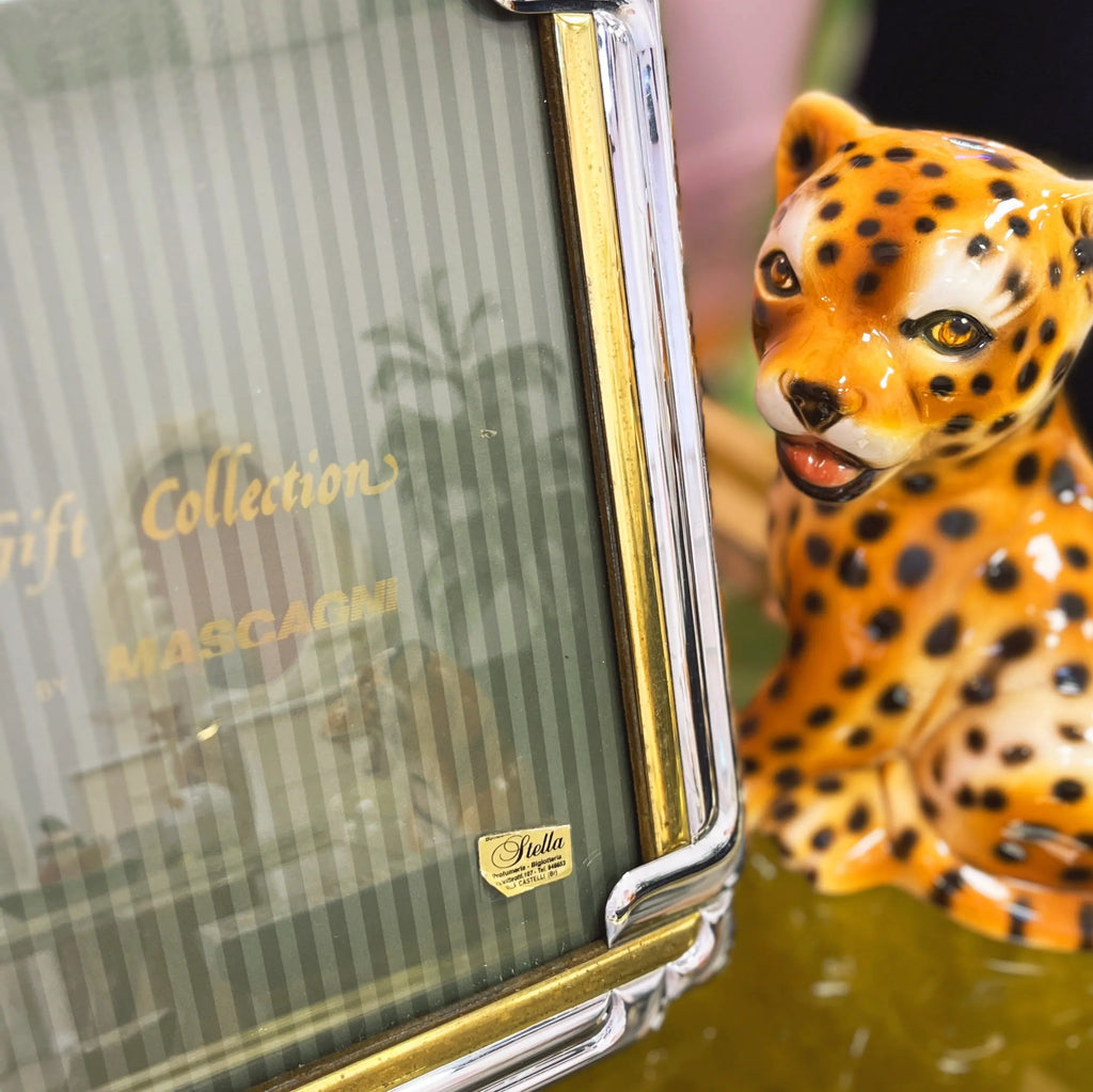 Cadre photo Mascagni Gift Collection métal bicolore doré argent Club Barbara
