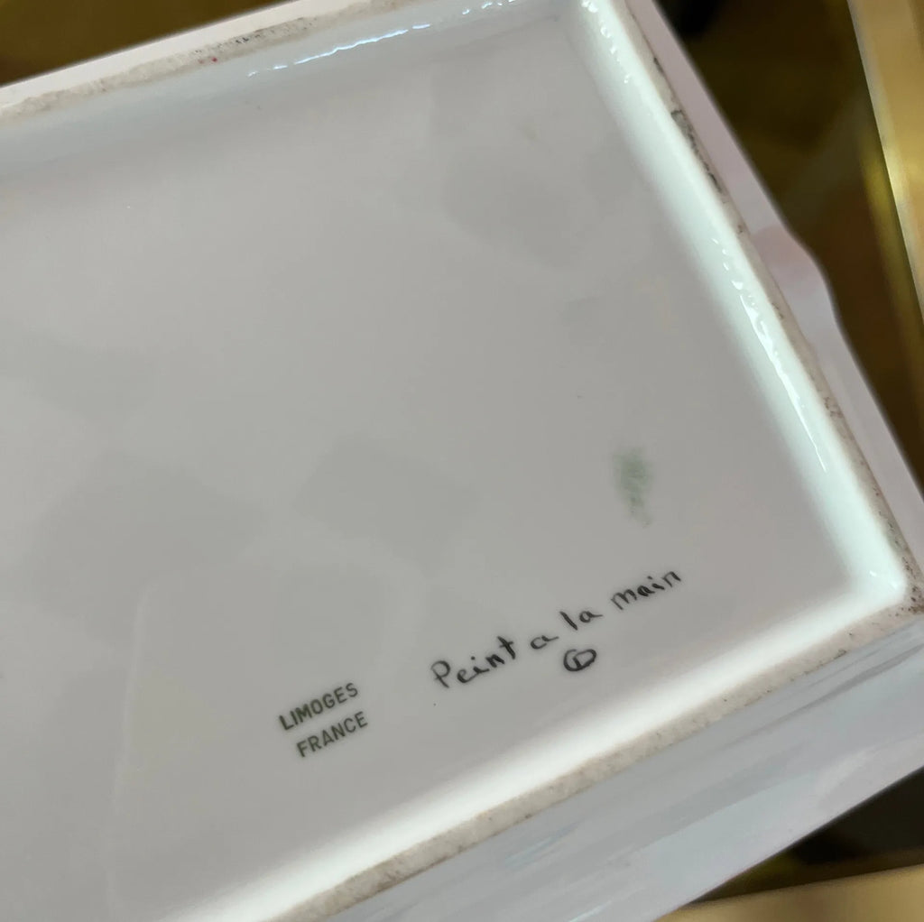 Cendrier d’invité panthère  en porcelaine de Limoges, années 70 - Club Barbara