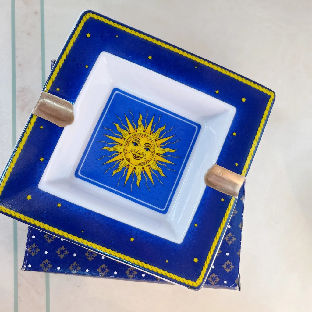 Cendrier ou vide-poche soleil porcelaine, Italie, Années 70-80 - Club Barbara
