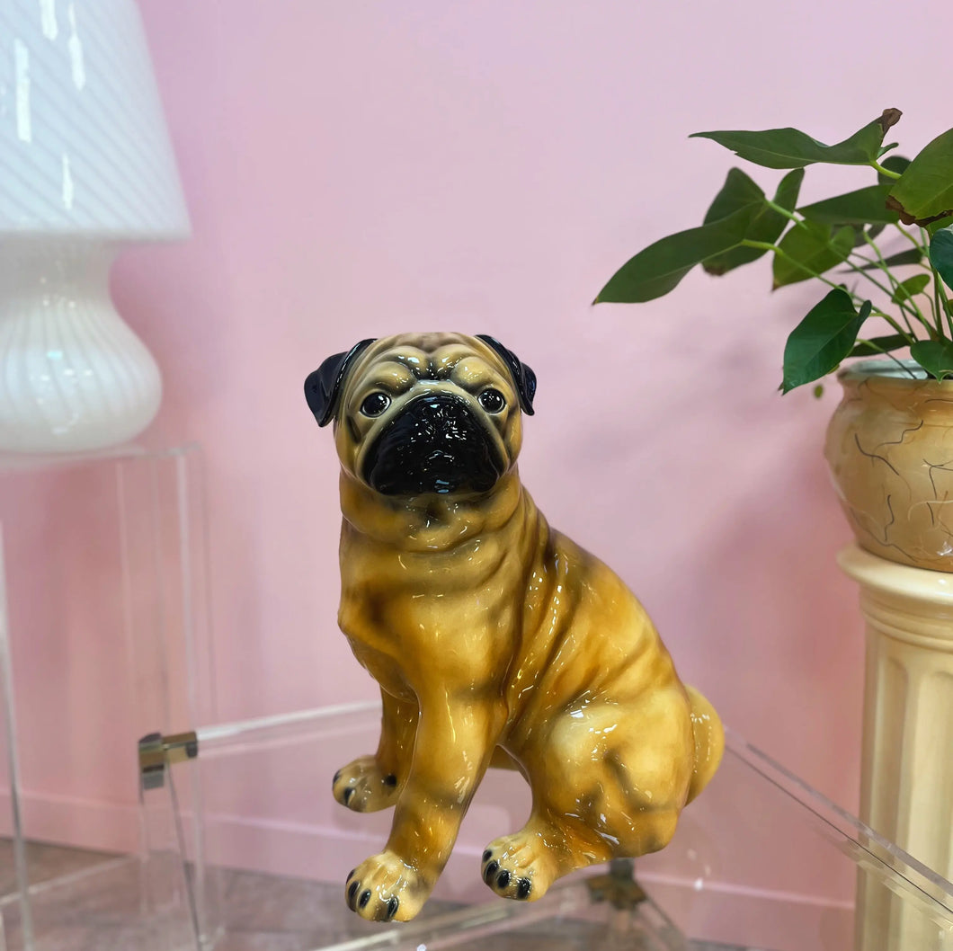 Carlin en céramique italienne peint à la main, années 70