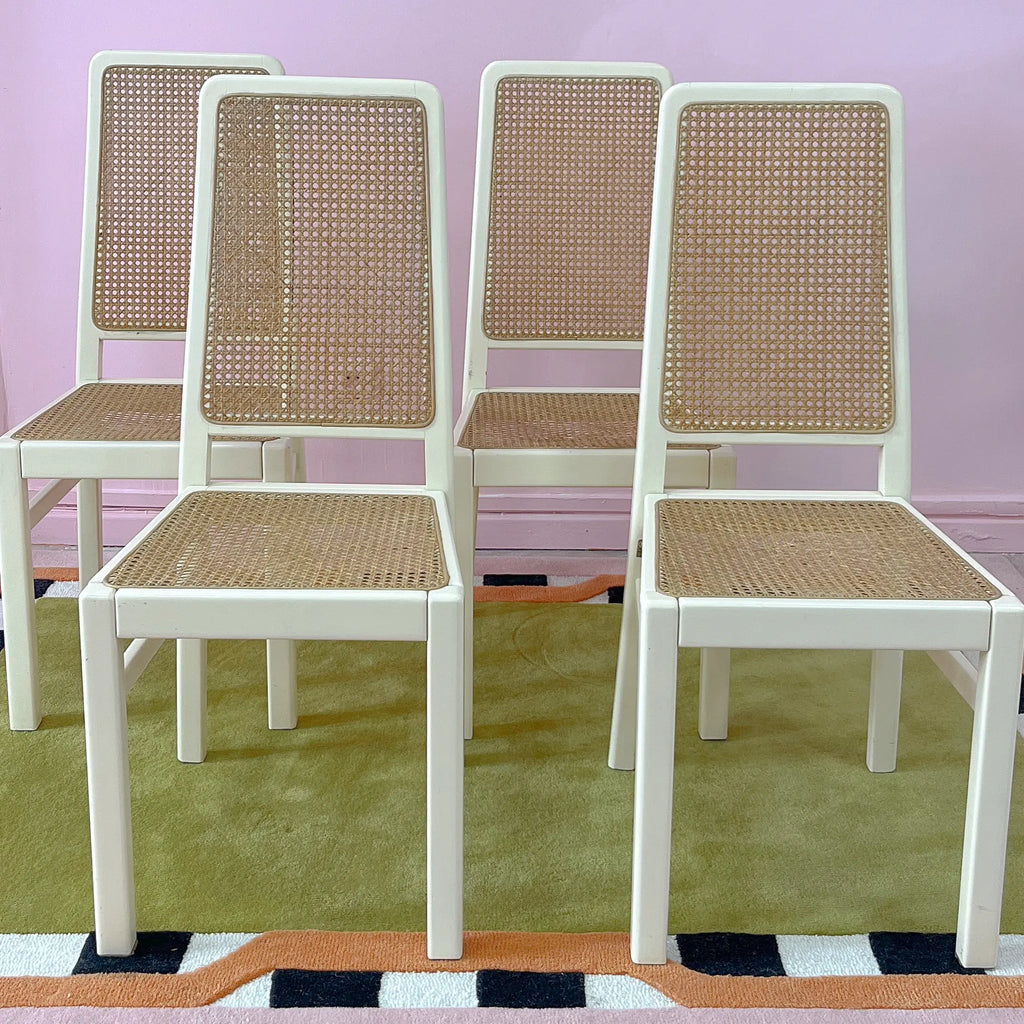 Chaises vintage cannage style italien, Club Barbara
