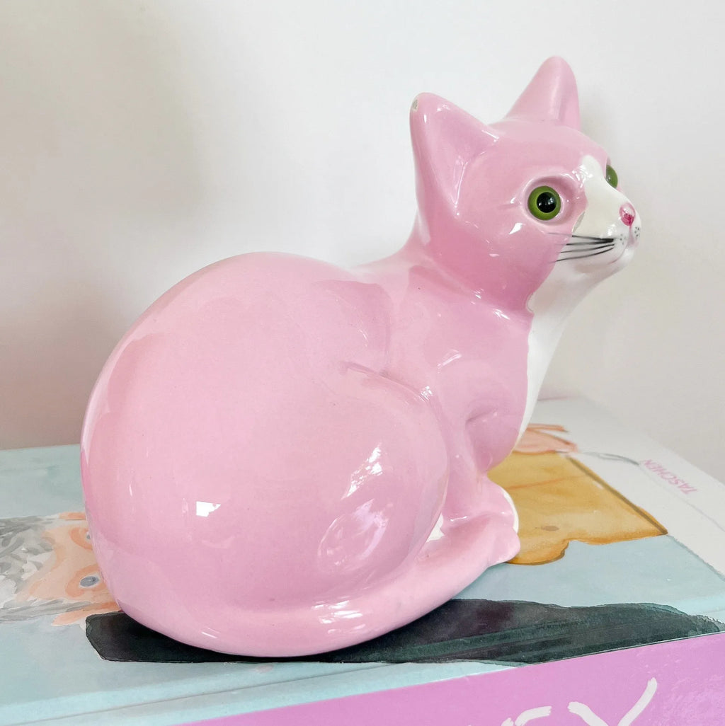 Chat en céramique rose pastel - Club Barbara