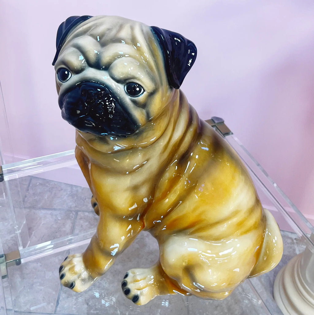 Carlin en céramique italienne peint à la main, années 70