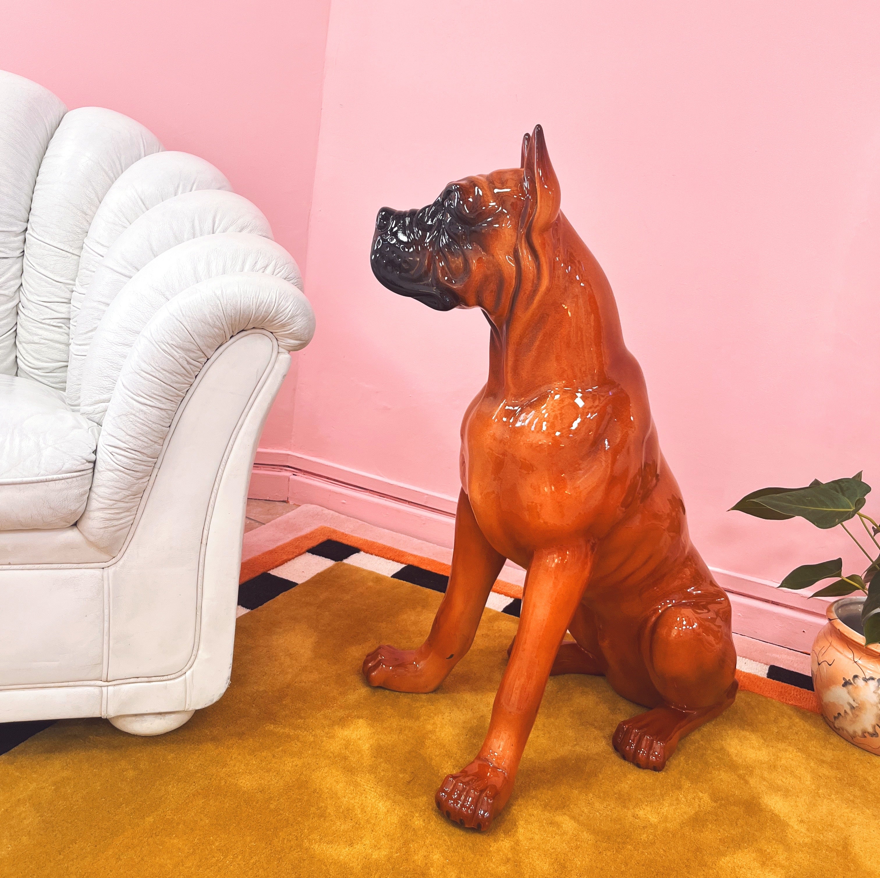 Boxer géant en céramique - Made in Spain - 70’s