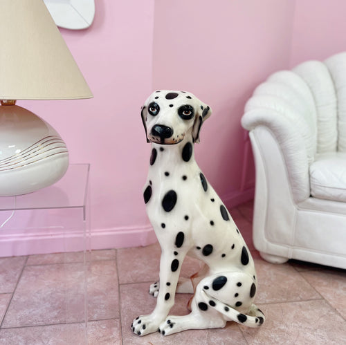 Dalmatien vintage en céramique, années 70 – Pièce décorative de collection – Club Barbara