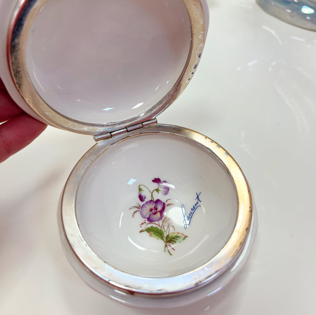 Coffret à bijoux coquillage blanc irisé