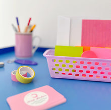 Load image into Gallery viewer, Small pastel lilac desk basket
