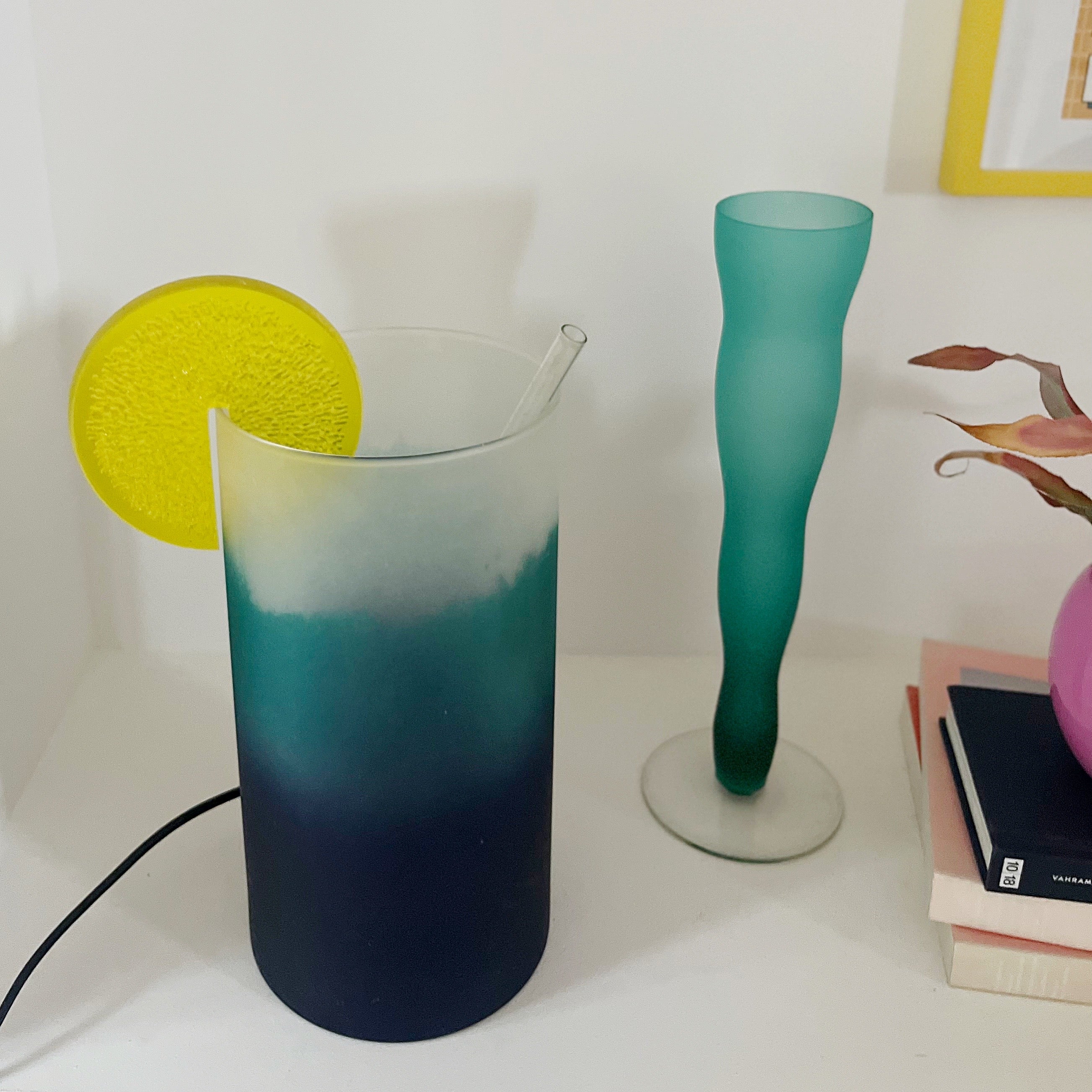 Vintage cocktail lamp from the 80s, large model